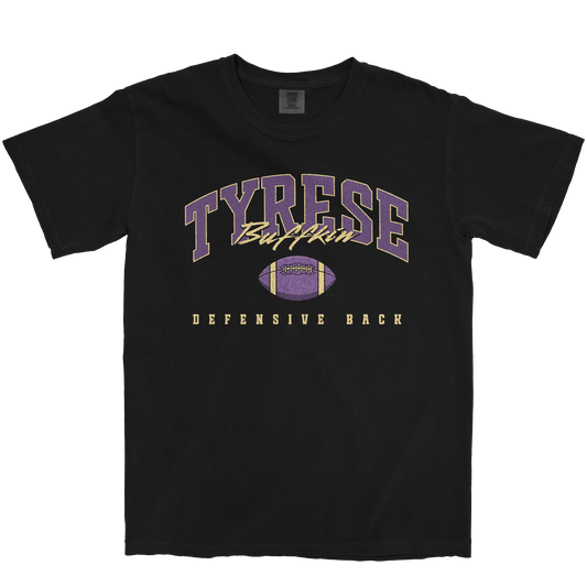 TYRESE BUFFKIN FOOTBALL BLACK TEE