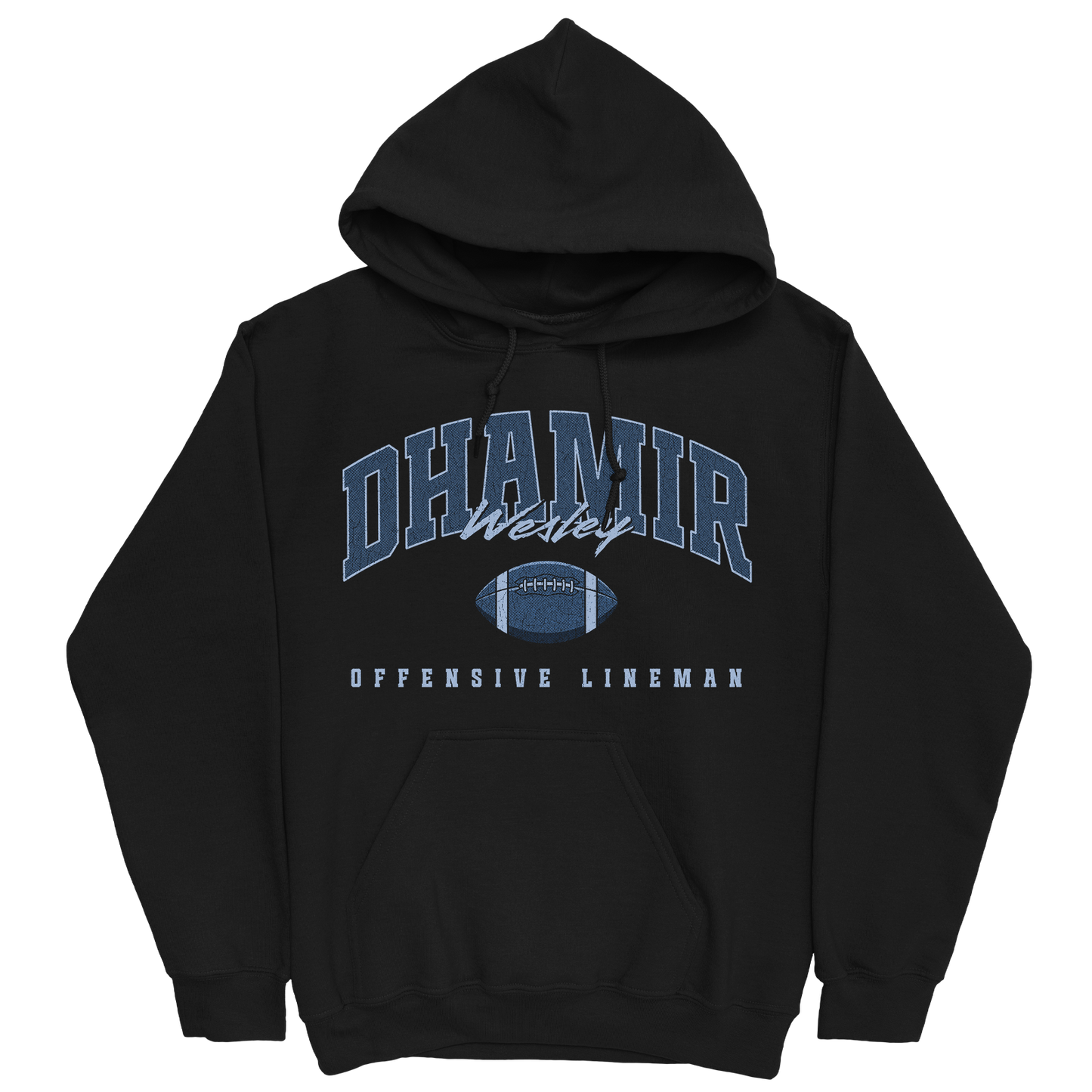 DHAMIR WESLEY FOOTBALL BLACK HOODIE