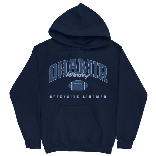 DHAMIR WESLEY FOOTBALL NAVY HOODIE
