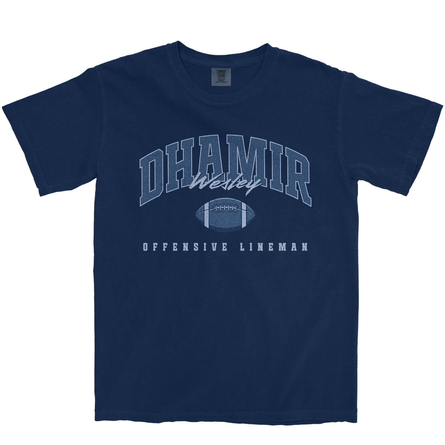 DHAMIR WESLEY FOOTBALL NAVY TEE