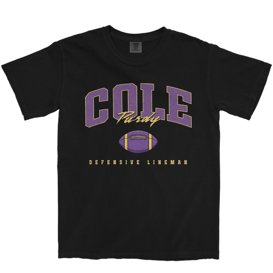 COLE PURDY FOOTBALL BLACK TEE