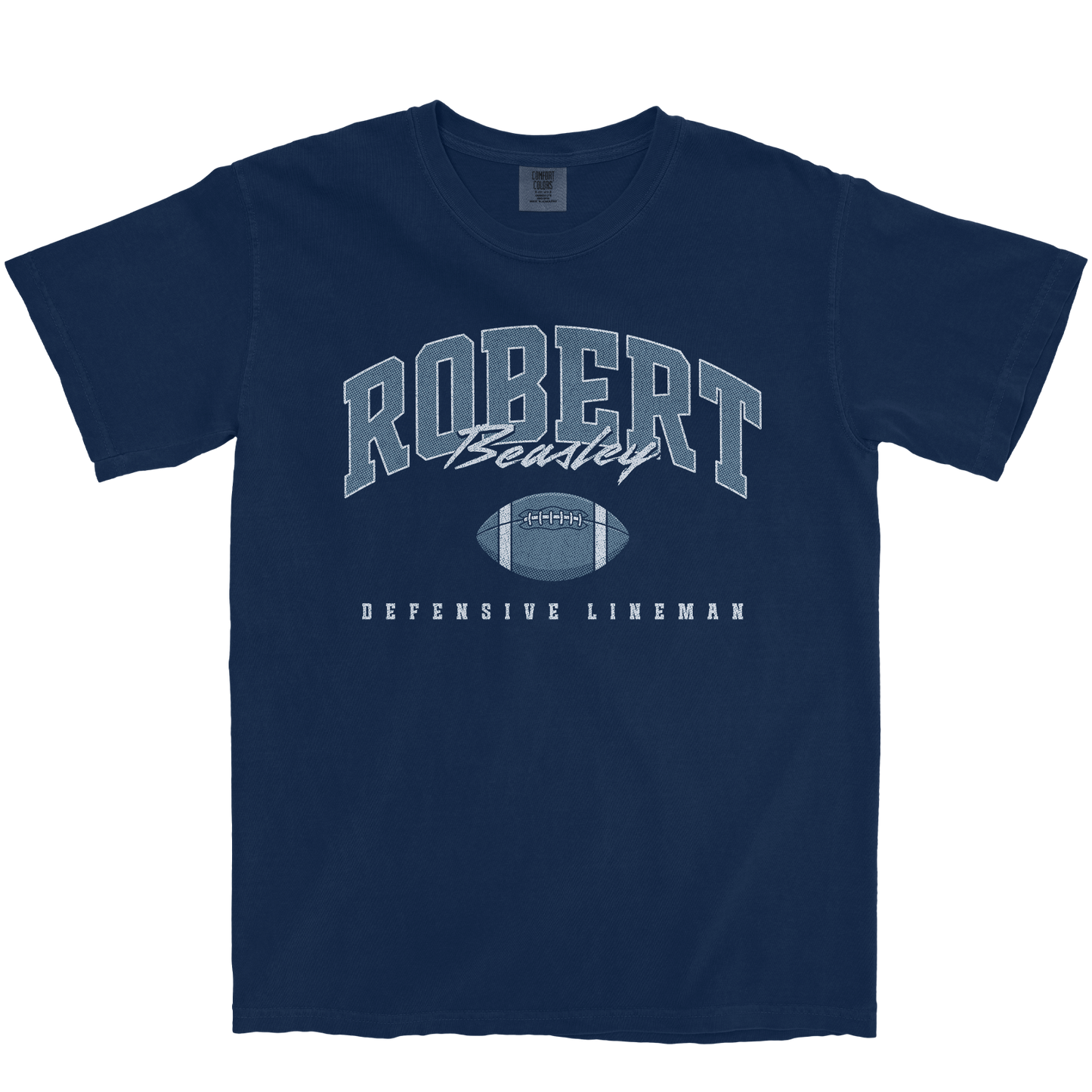 ROBERT BEASLEY FOOTBALL NAVY TEE