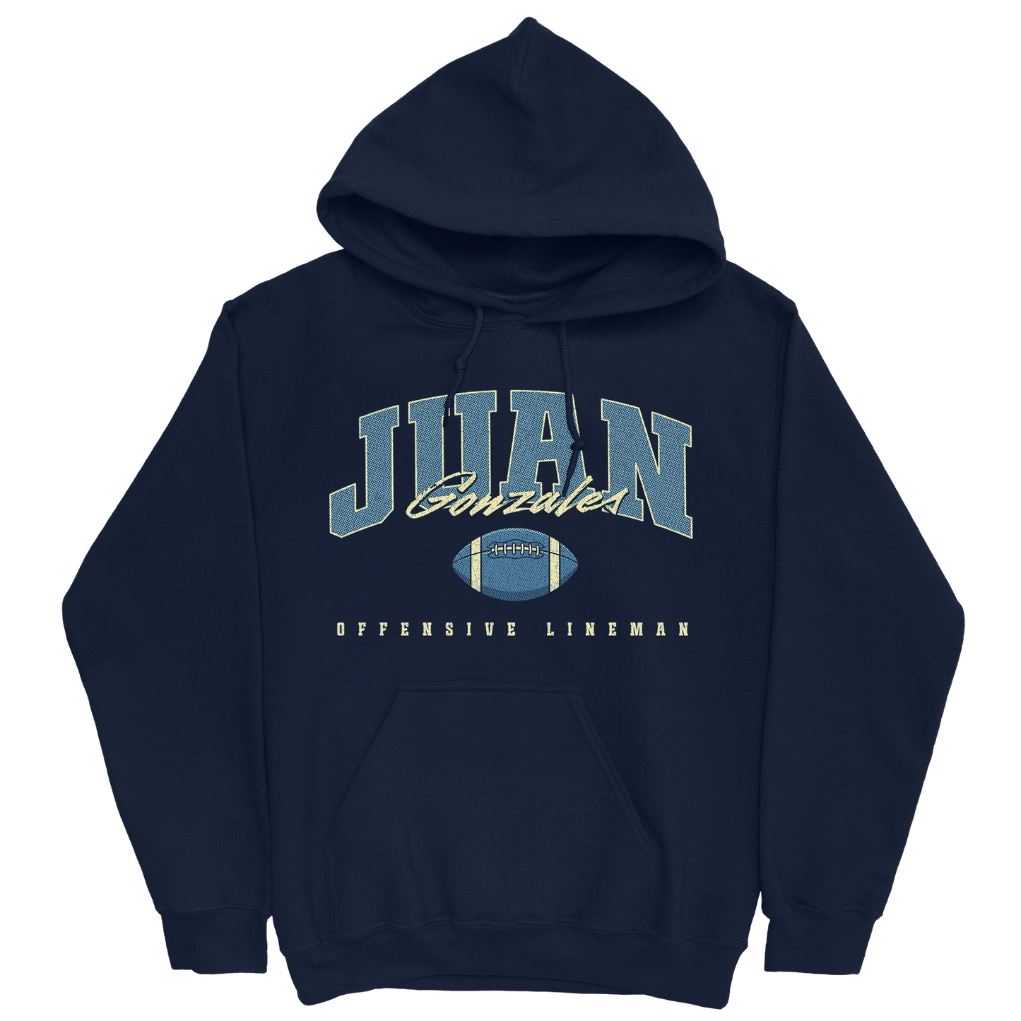 JUAN GONZALES FOOTBALL NAVY HOODIE