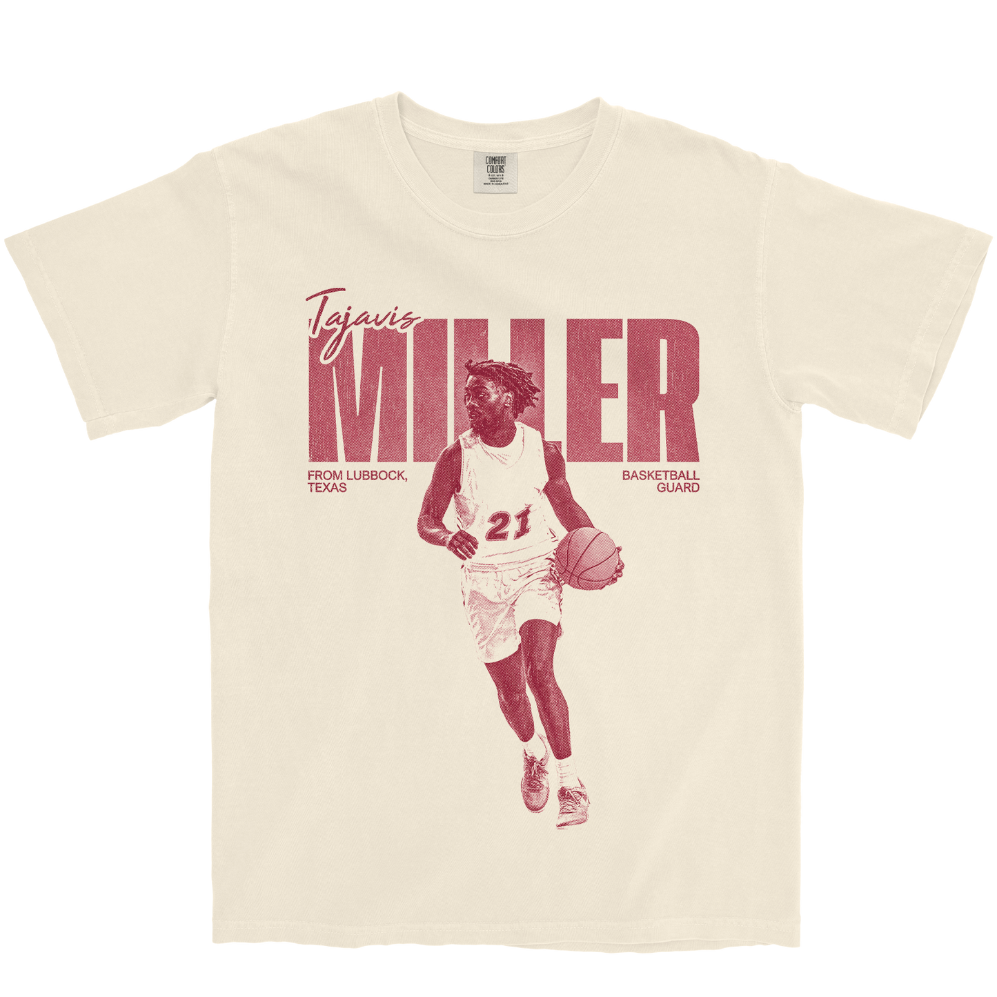TAJAVIS MILLER VINTAGE IVORY TEE