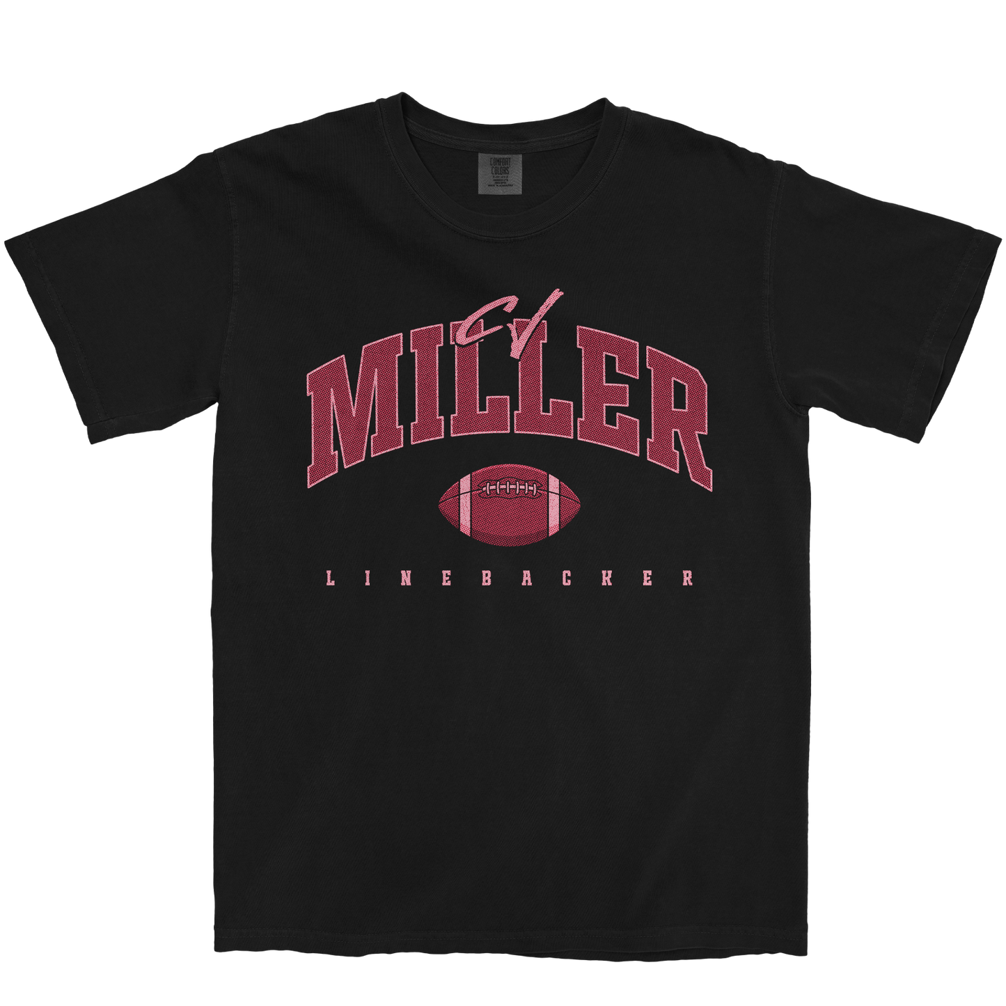 CJ MILLER FOOTBALL BLACK TEE