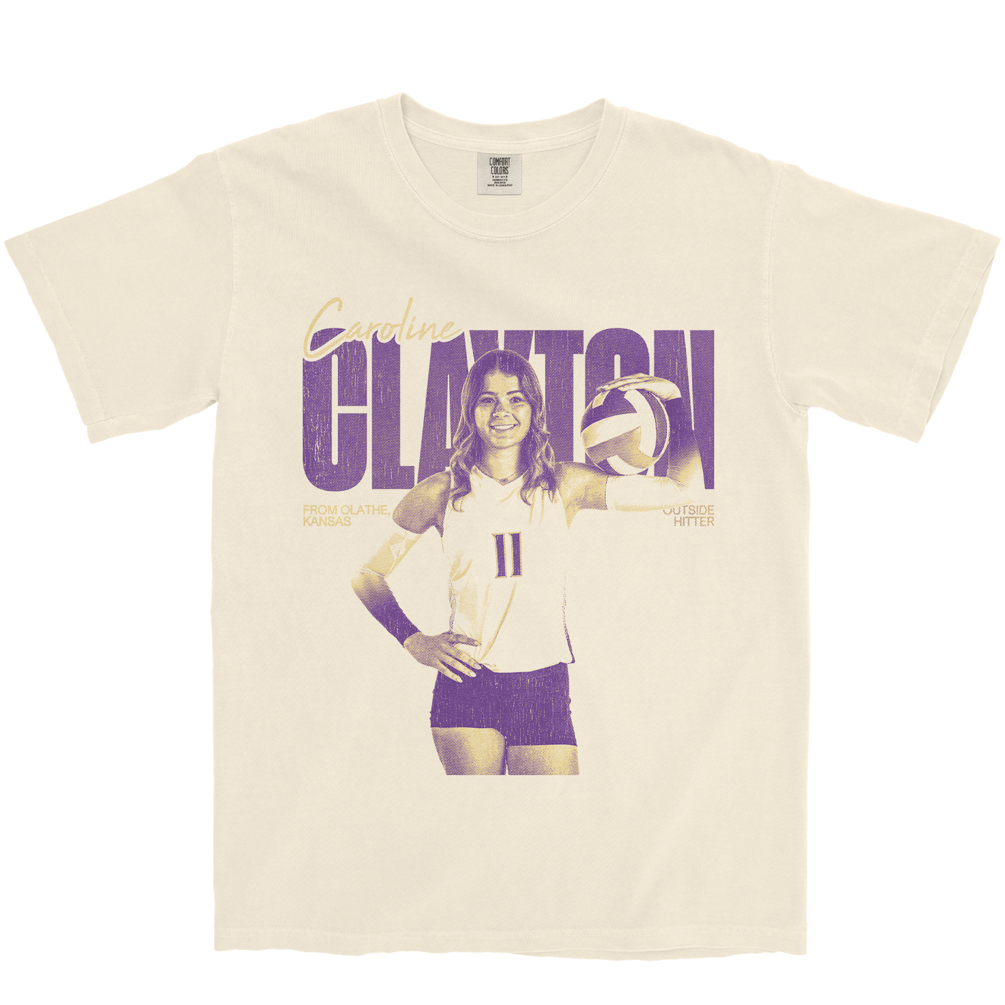 CAROLINE CLAYTON VINTAGE IVORY TEE