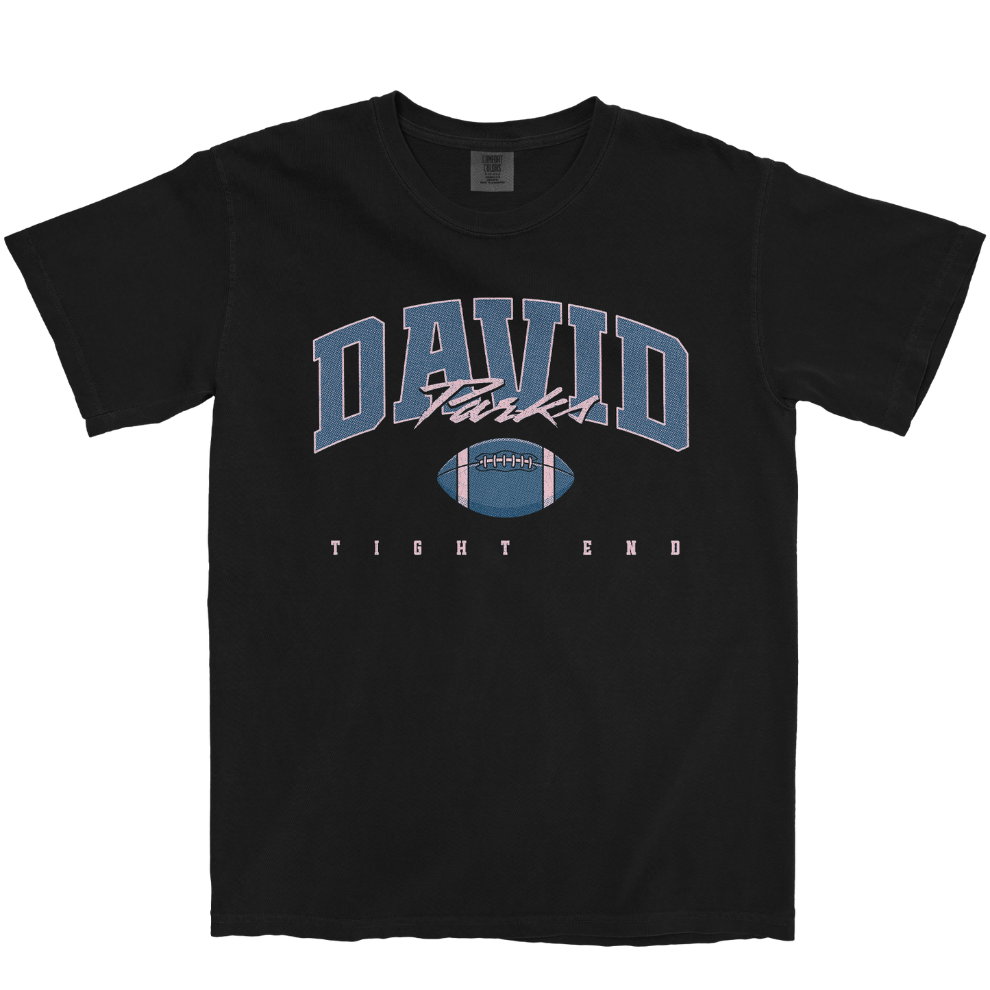 DAVID PARKS FOOTBALL BLACK TEE