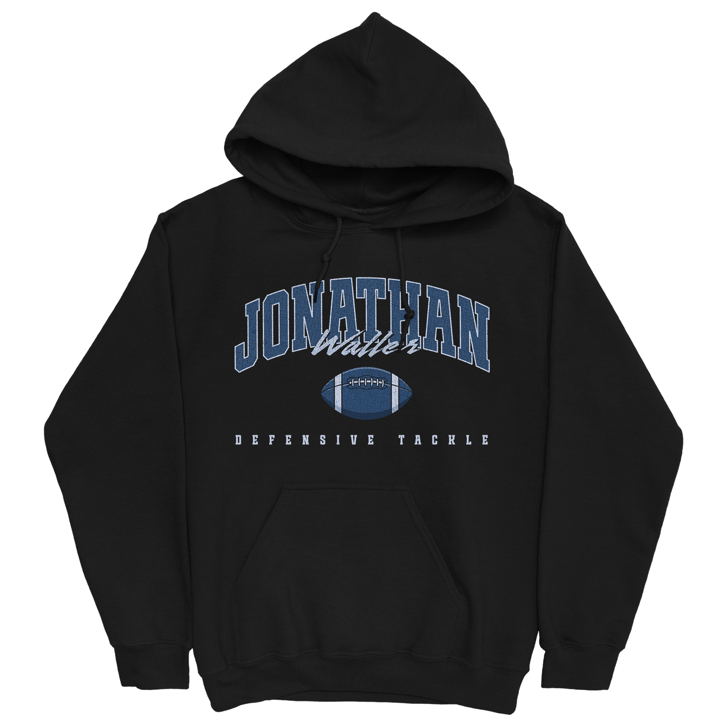 JONATHAN WALLER FOOTBALL BLACK HOODIE
