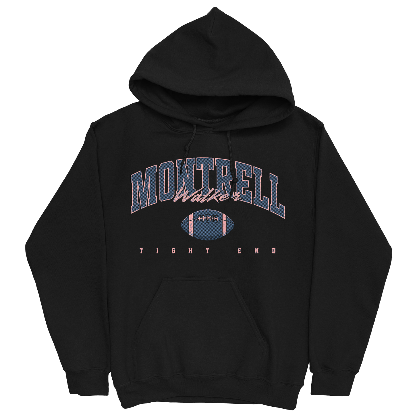 MONTRELL WALKER FOOTBALL BLACK HOODIE