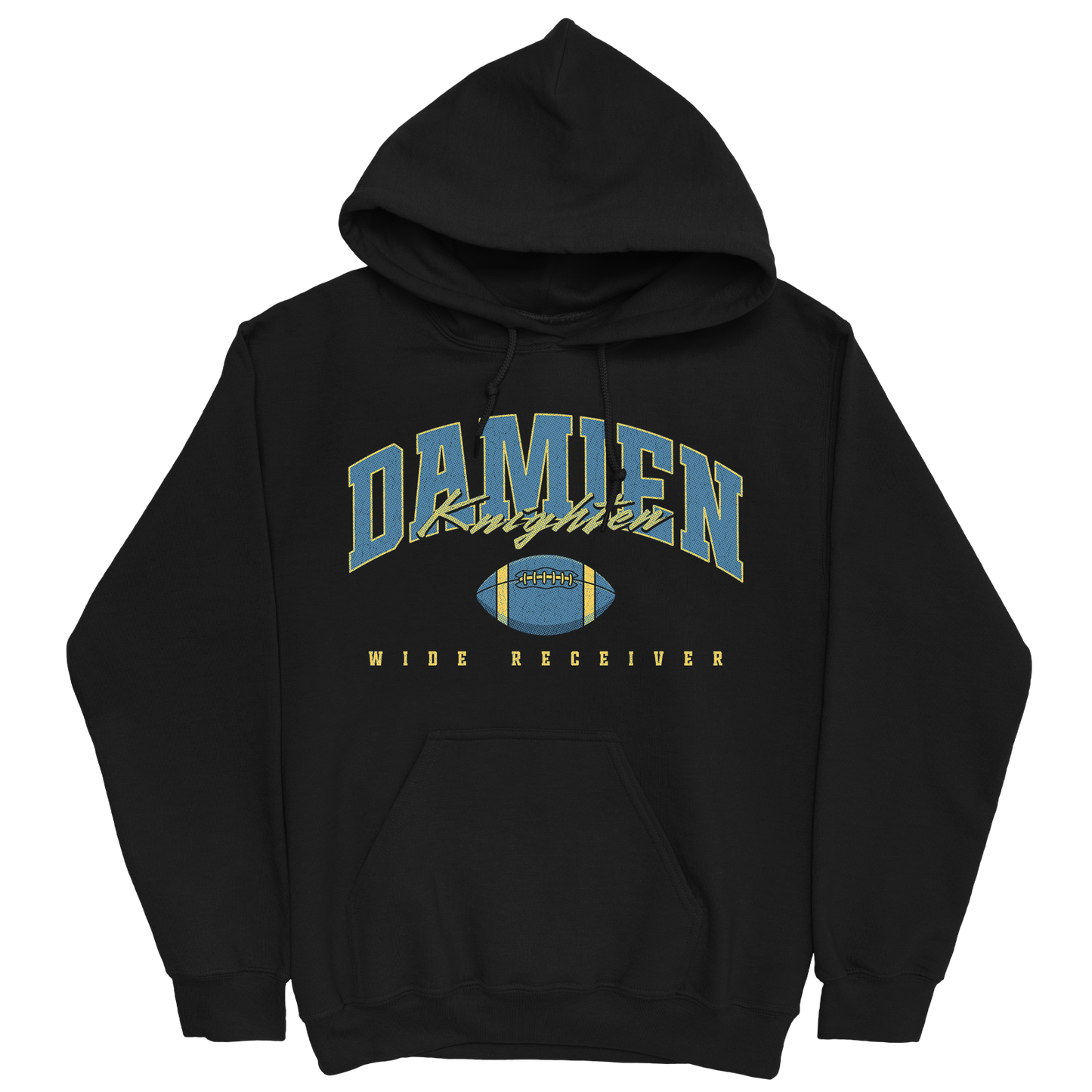 DAMIEN KNIGHTEN FOOTBALL BLACK HOODIE