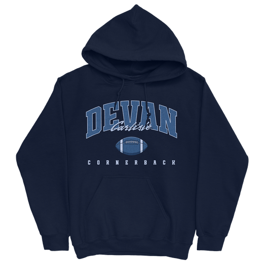 DEVAN CARLISLE FOOTBALL NAVY HOODIE