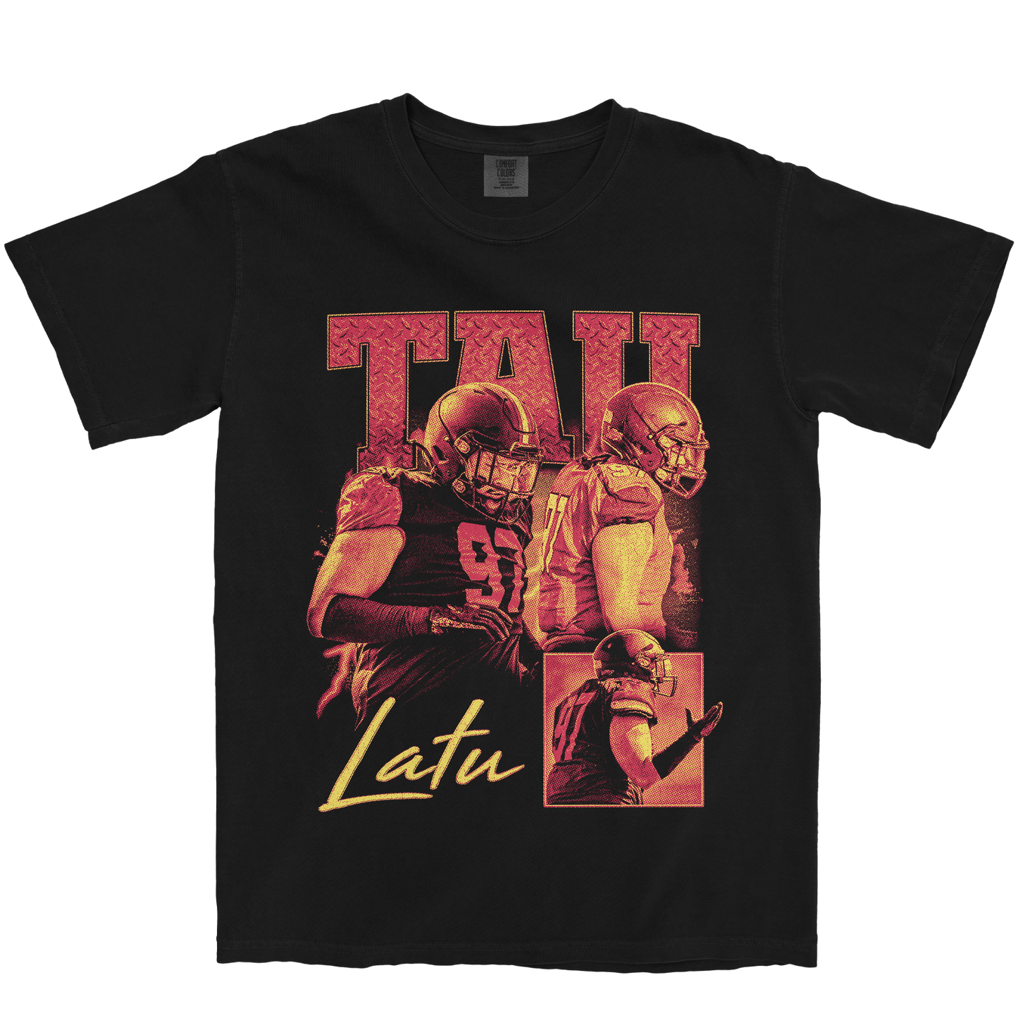 TAU LATU GRAPHIC BLACK TEE
