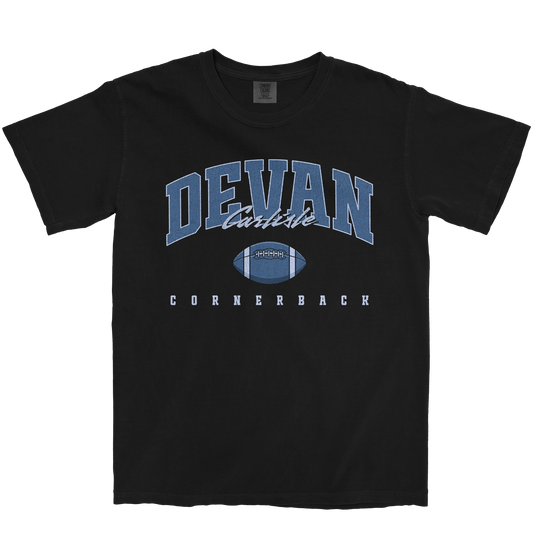 DEVAN CARLISLE FOOTBALL BLACK TEE