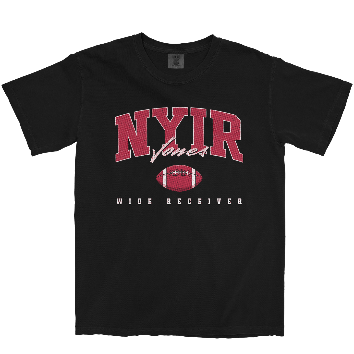 NYIR JONES FOOTBALL BLACK TEE