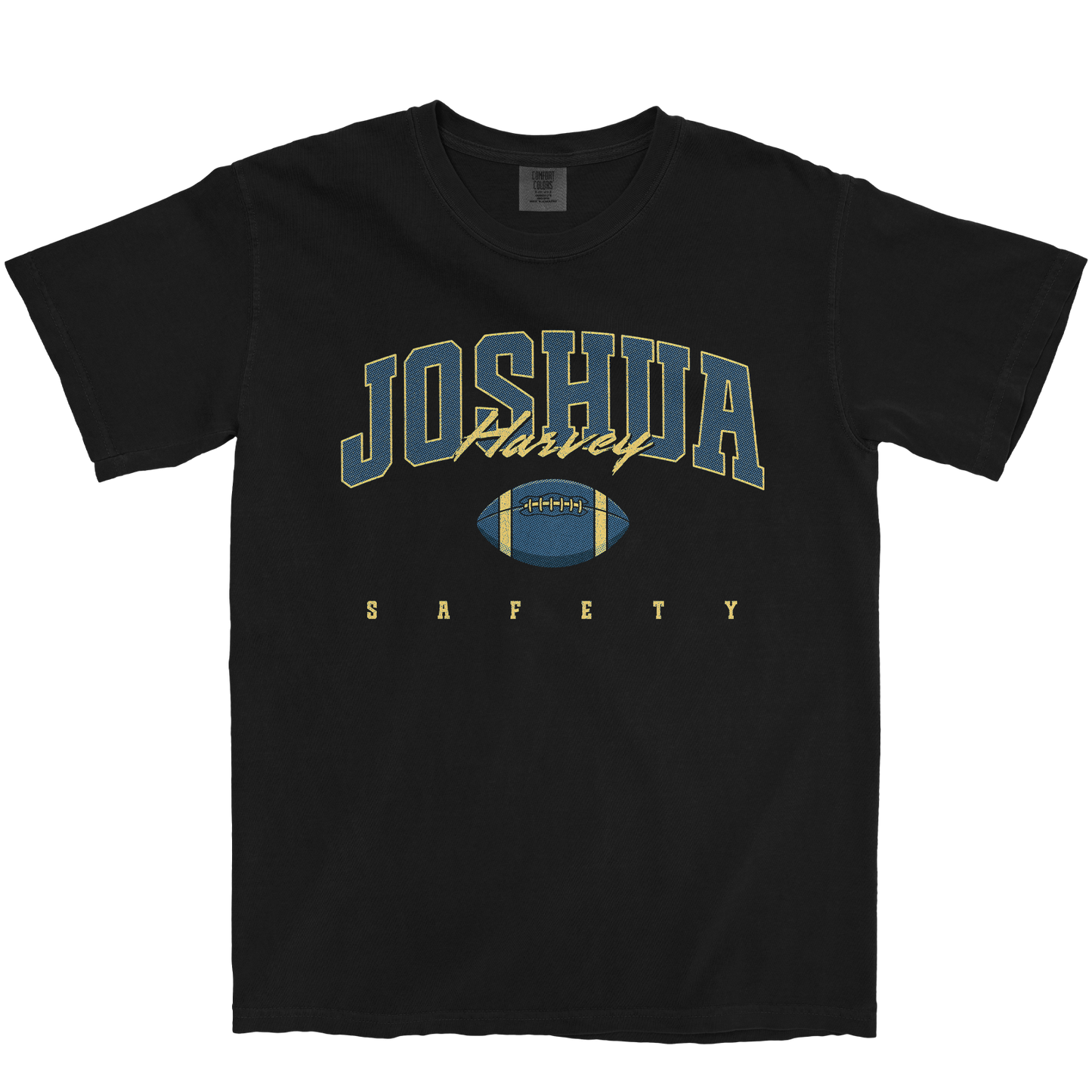 JOSHUA HARVEY FOOTBALL BLACK TEE