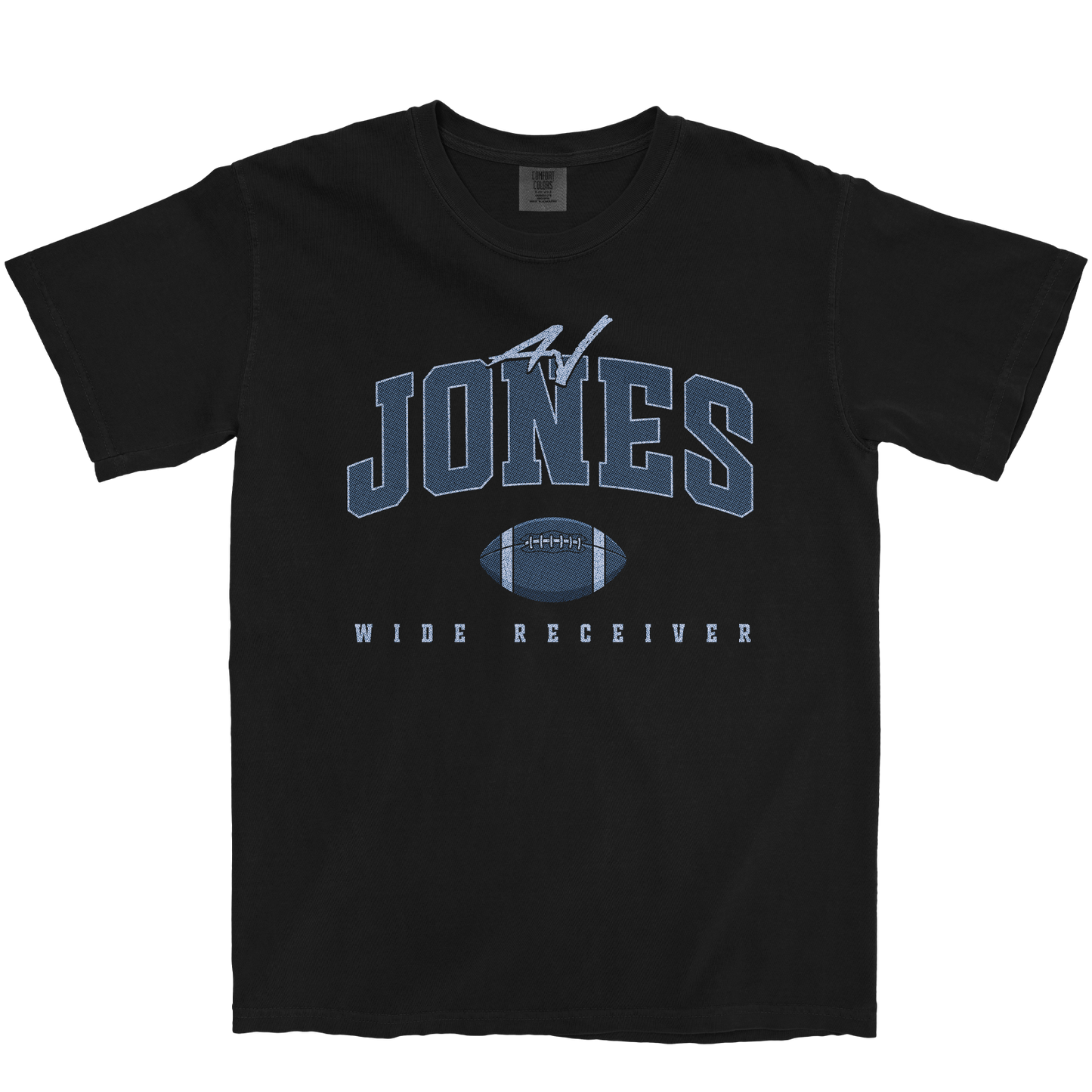AJ JONES FOOTBALL BLACK TEE