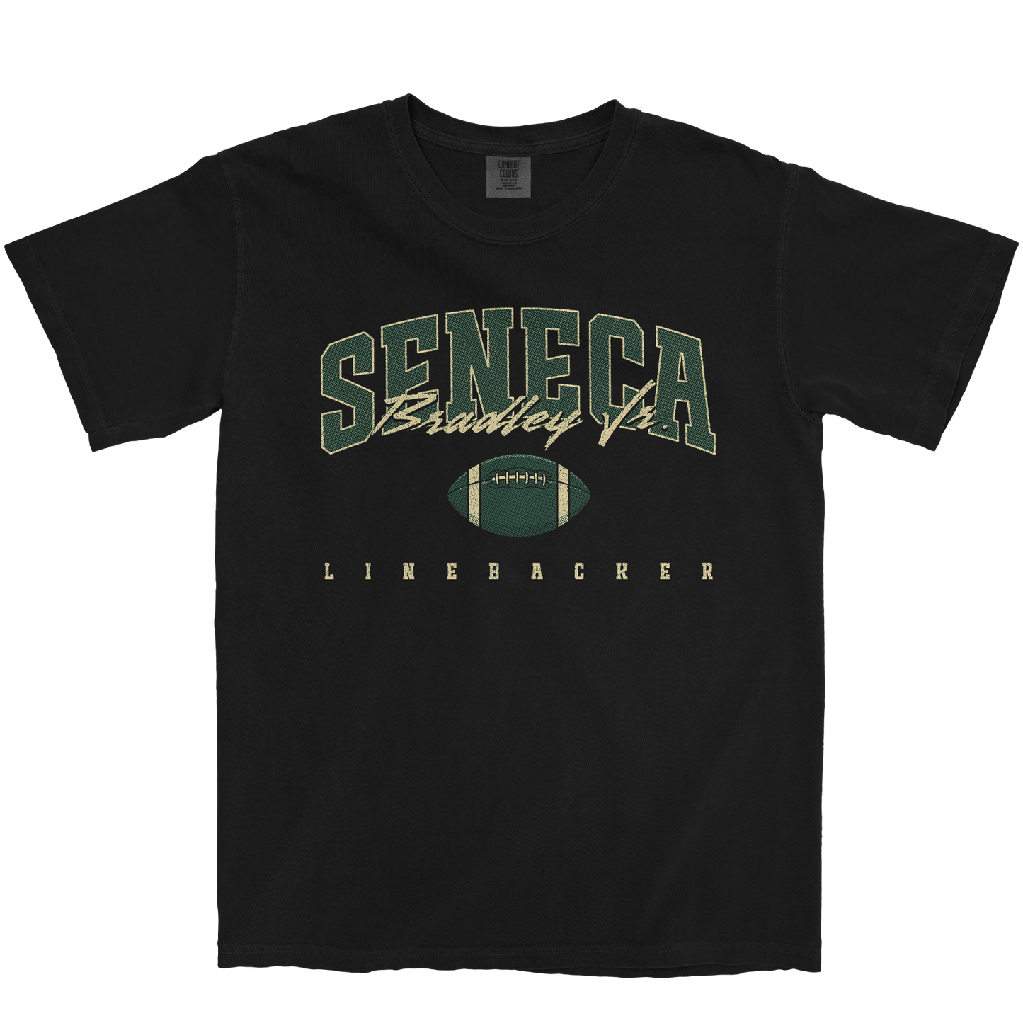 SENECA BRADLEY JR. FOOTBALL BLACK TEE