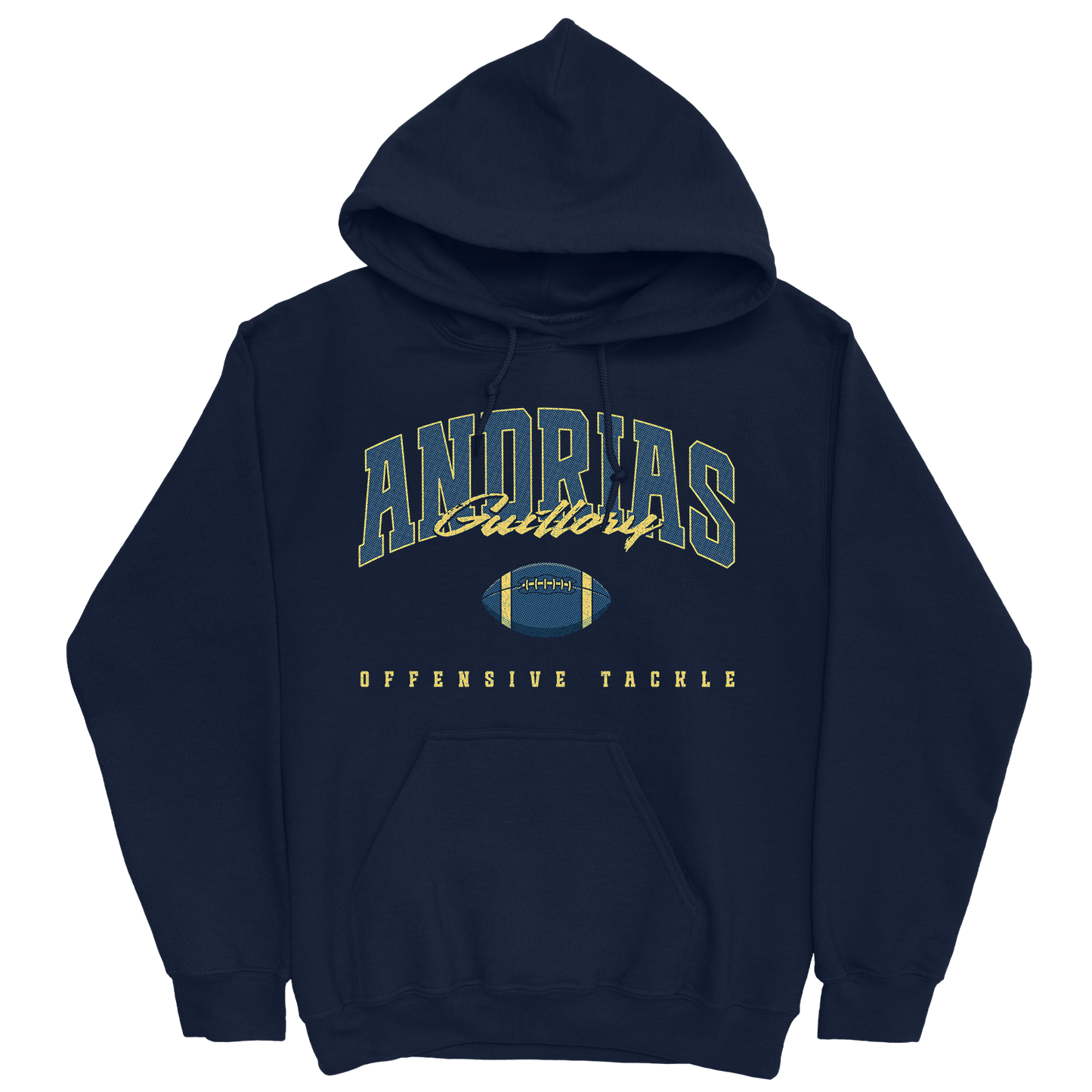 ANDRIAS GUILLORY FOOTBALL NAVY HOODIE