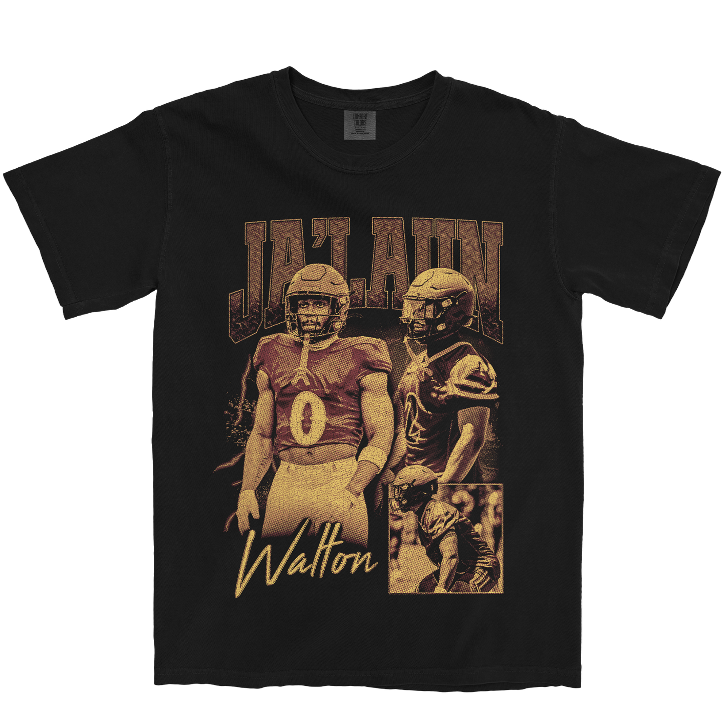 JA'LAUN WALTON GRAPHIC BLACK TEE