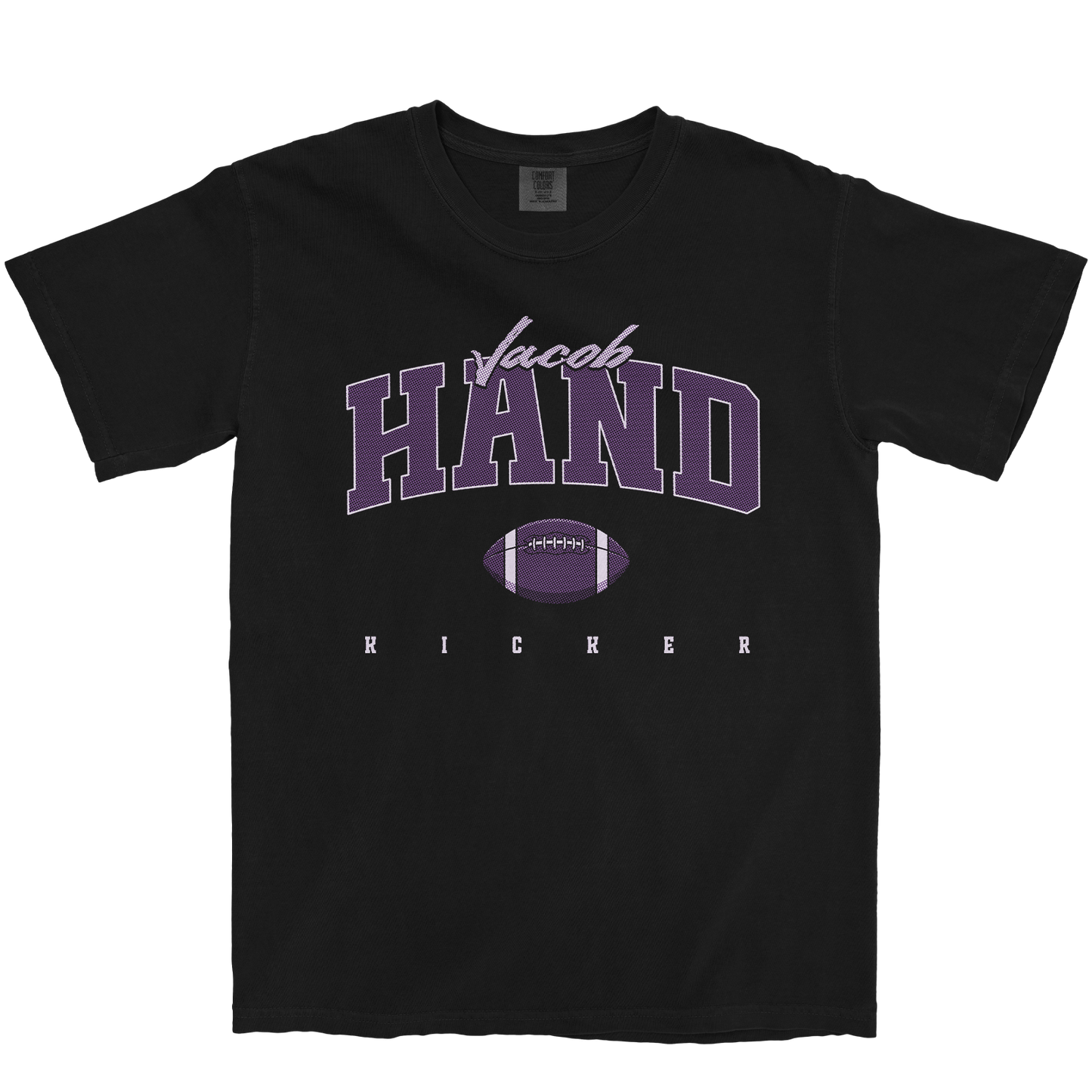 JACOB HAND FOOTBALL BLACK TEE