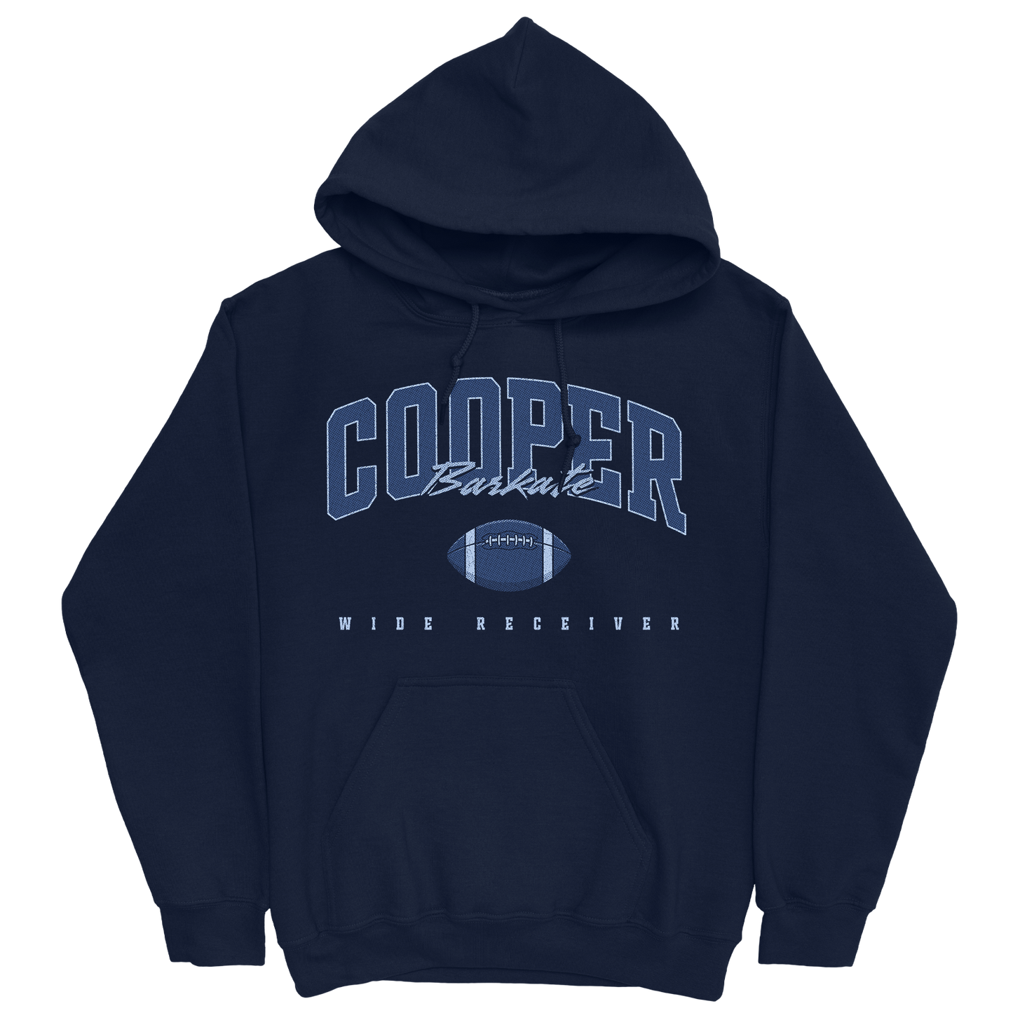 COOPER BARKATE FOOTBALL NAVY HOODIE