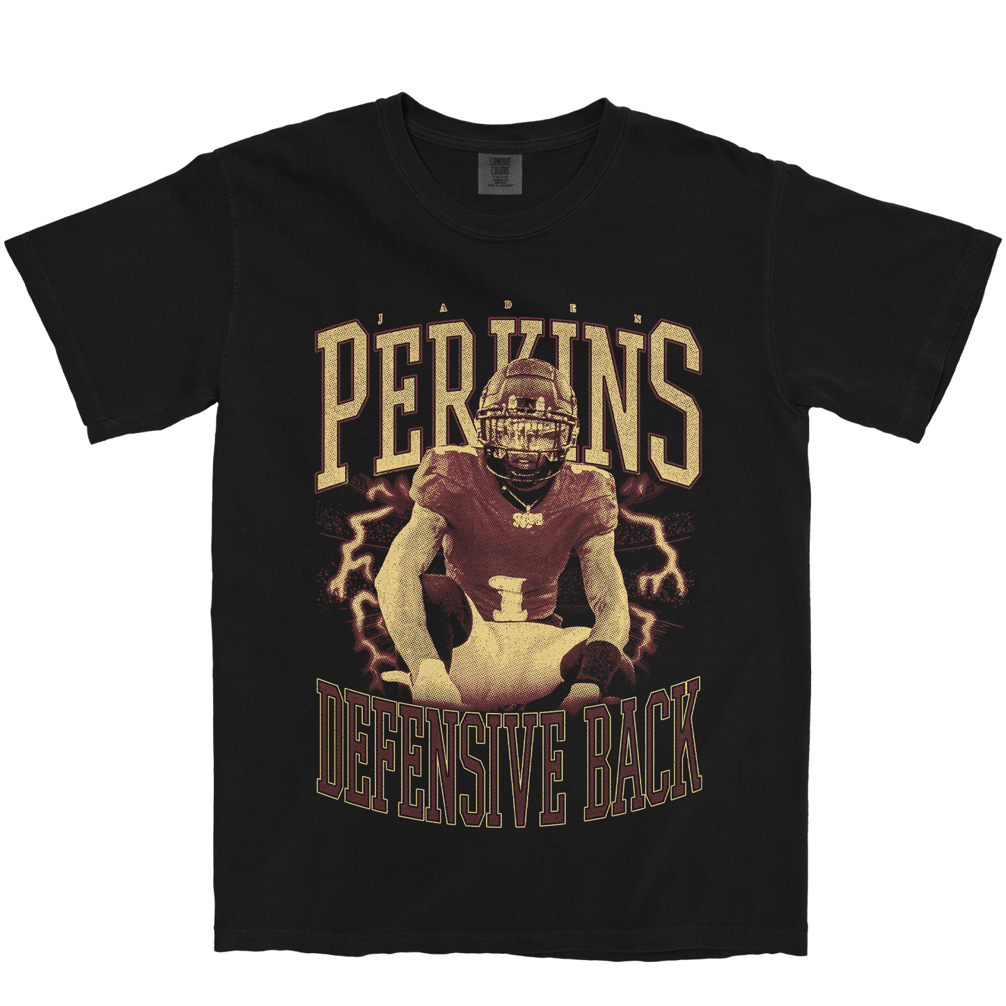 JADEN PERKINS VINTAGE BLACK TEE