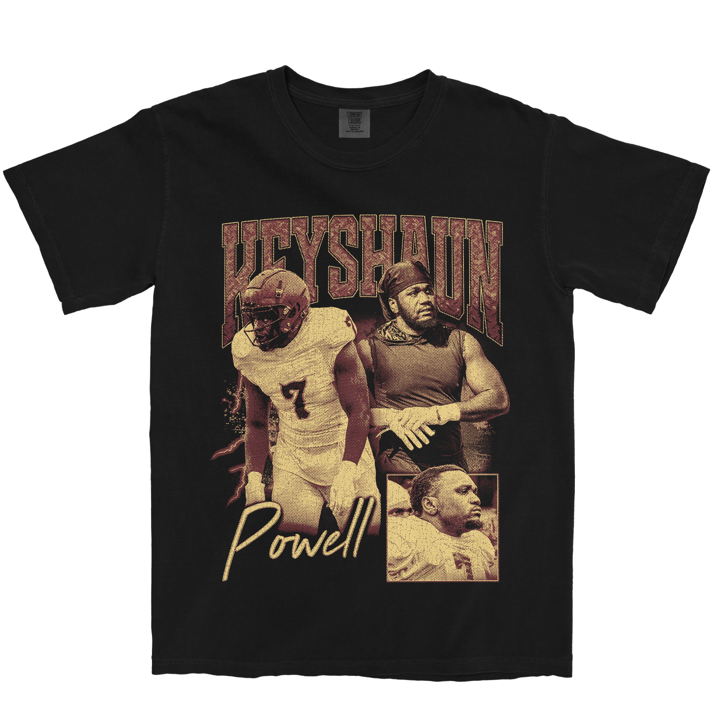 KEYSHAUN POWELL GRAPHIC BLACK TEE