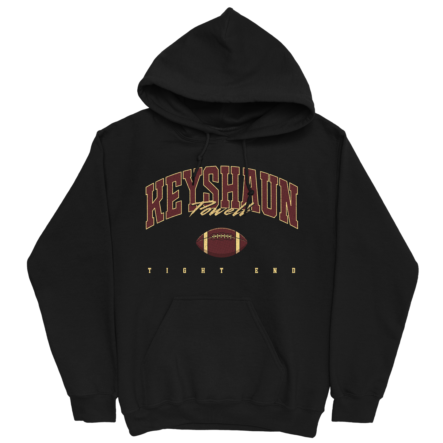 KEYSHAUN POWELL FOOTBALL BLACK HOODIE