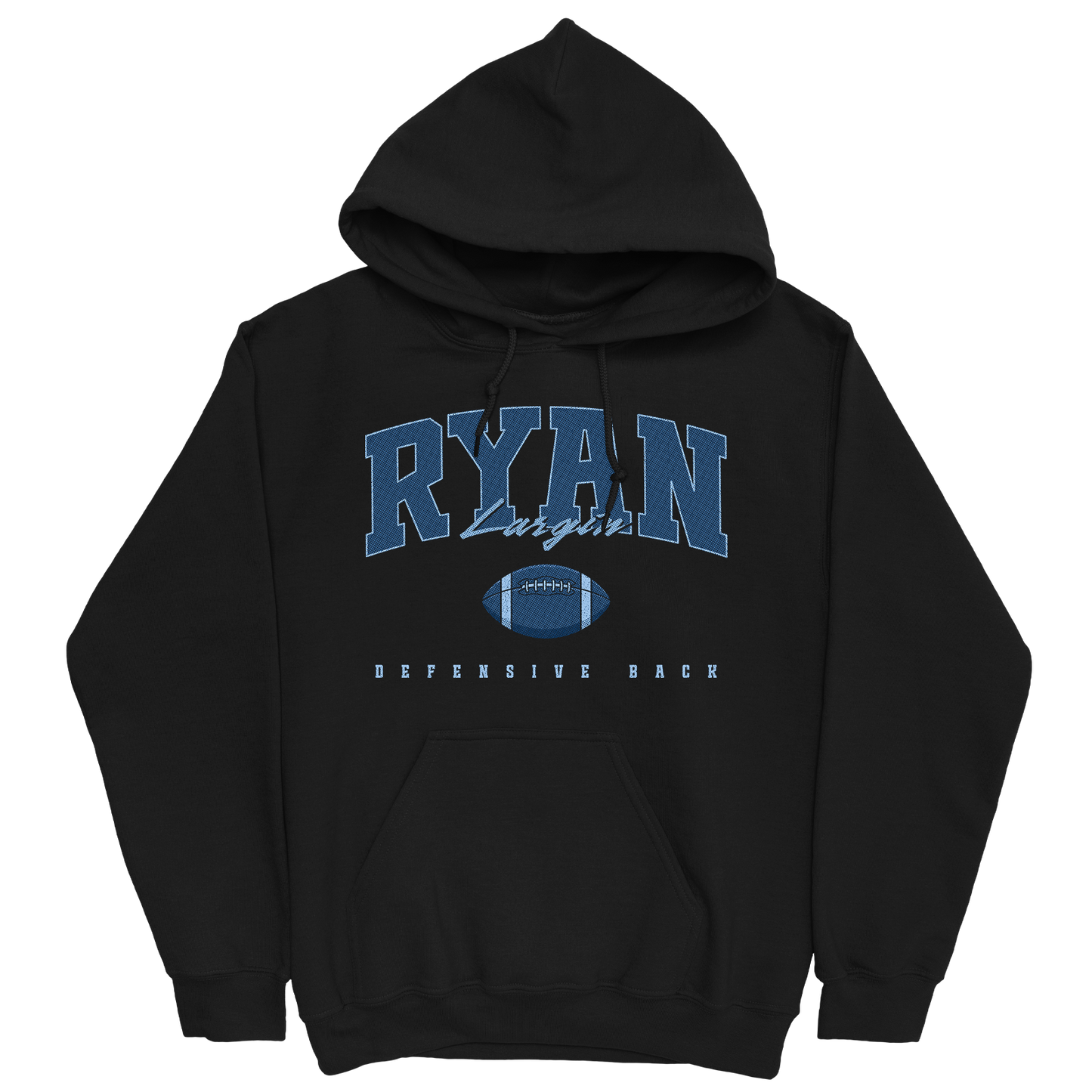 RYAN LARGIN FOOTBALL BLACK HOODIE