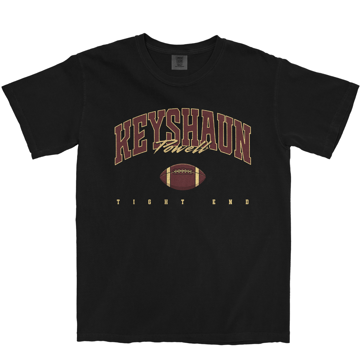 KEYSHAUN POWELL FOOTBALL BLACK TEE