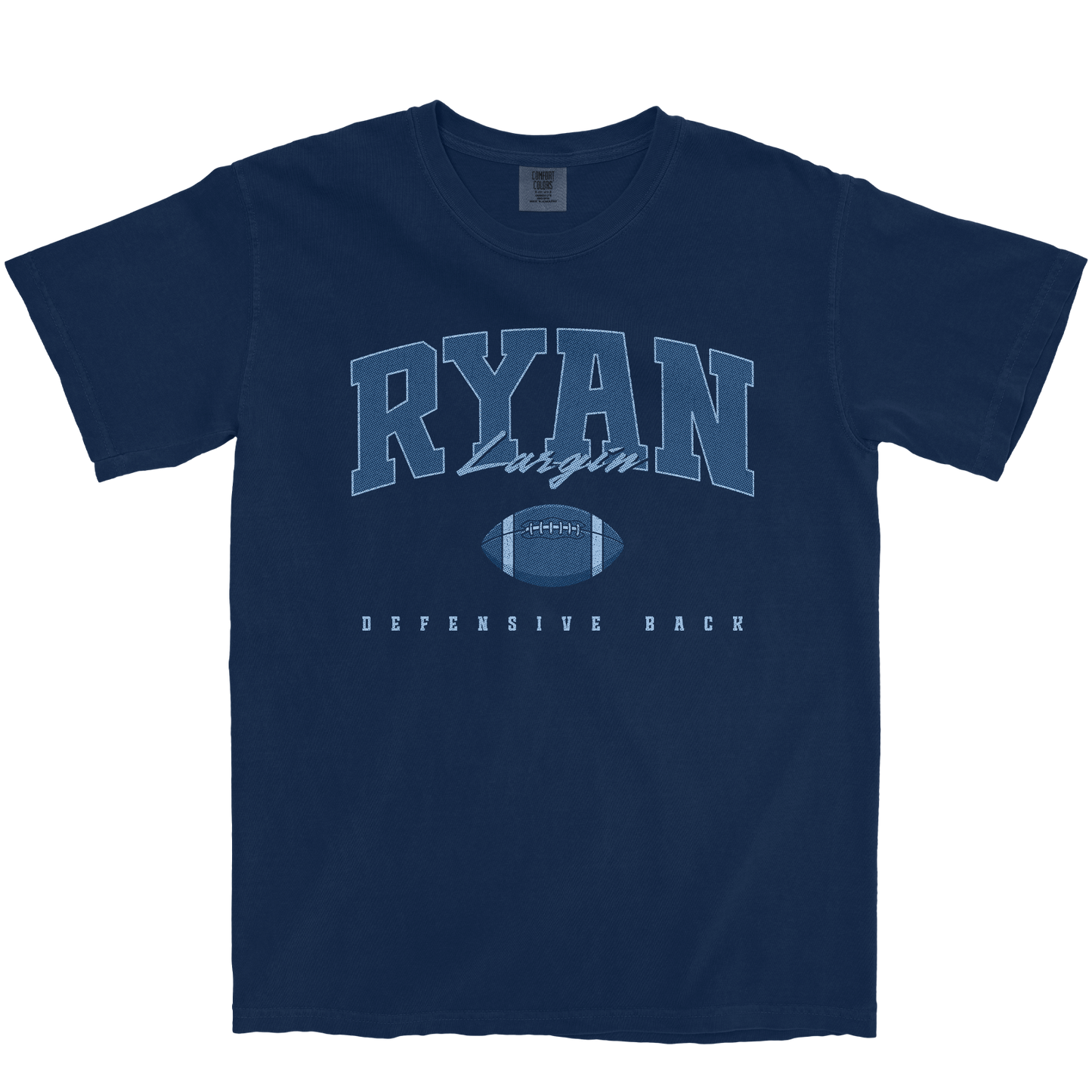 RYAN LARGIN FOOTBALL NAVY TEE