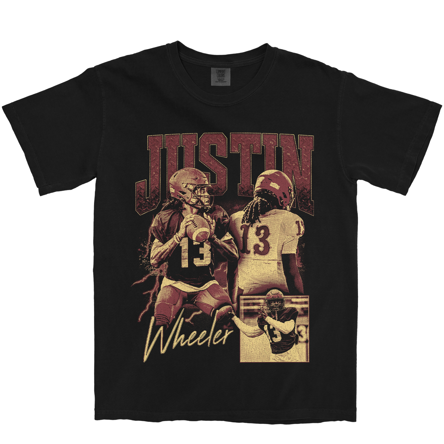JUSTIN WHEELER GRAPHIC BLACK TEE
