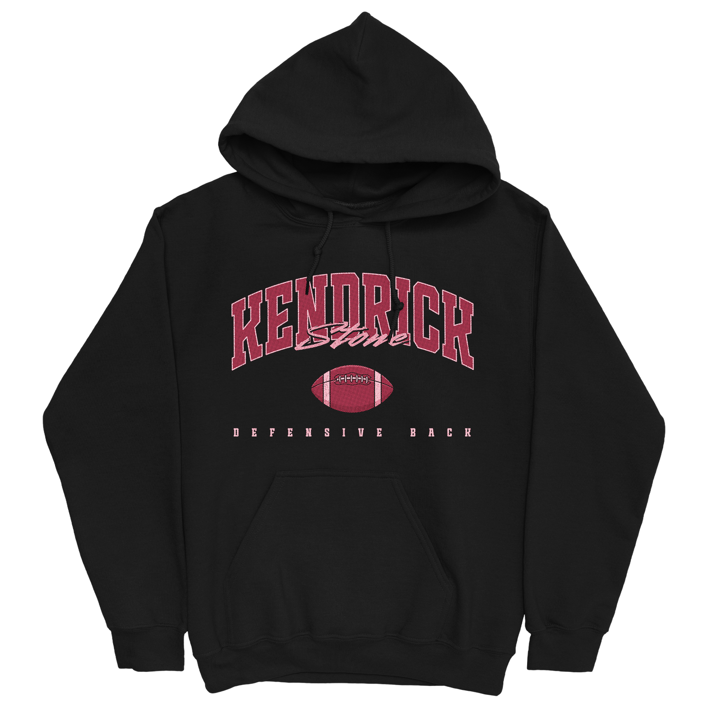 KENDRICK STONE FOOTBALL BLACK HOODIE