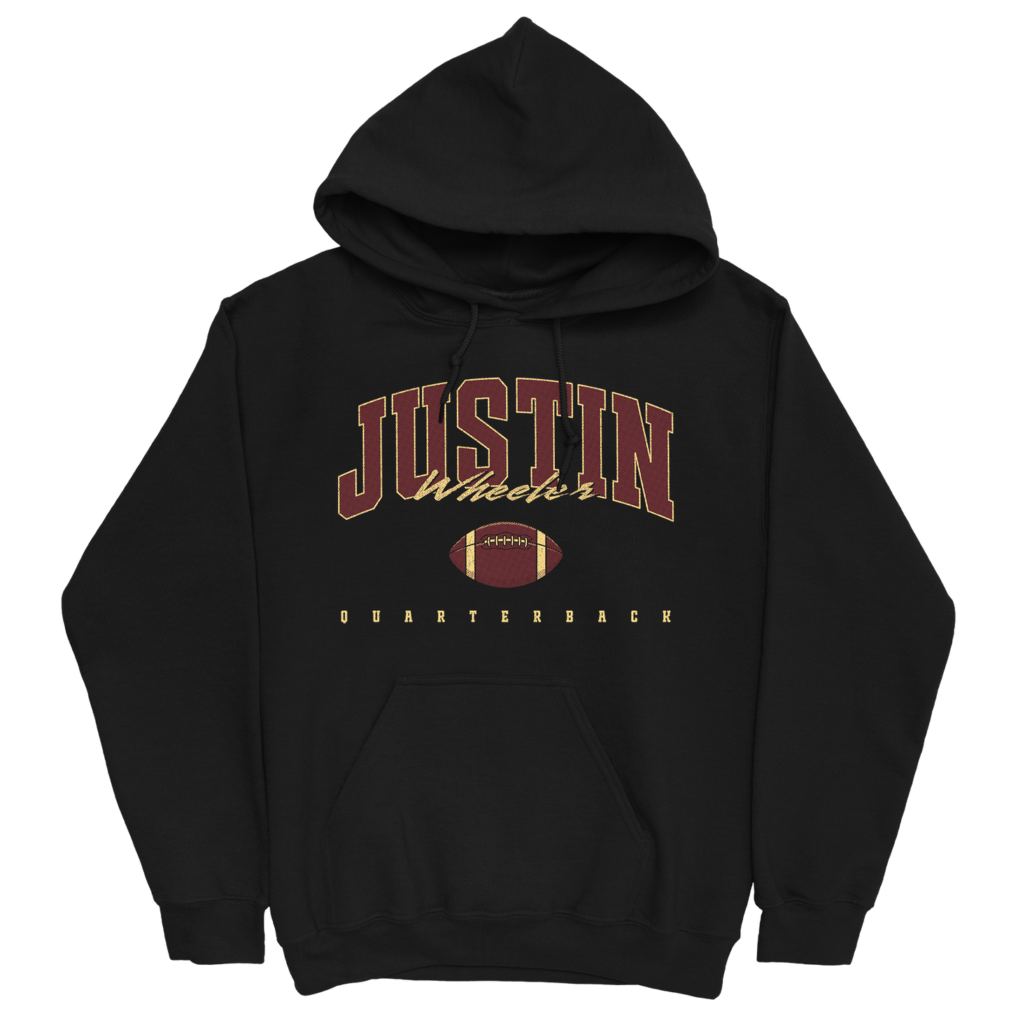 JUSTIN WHEELER FOOTBALL BLACK HOODIE