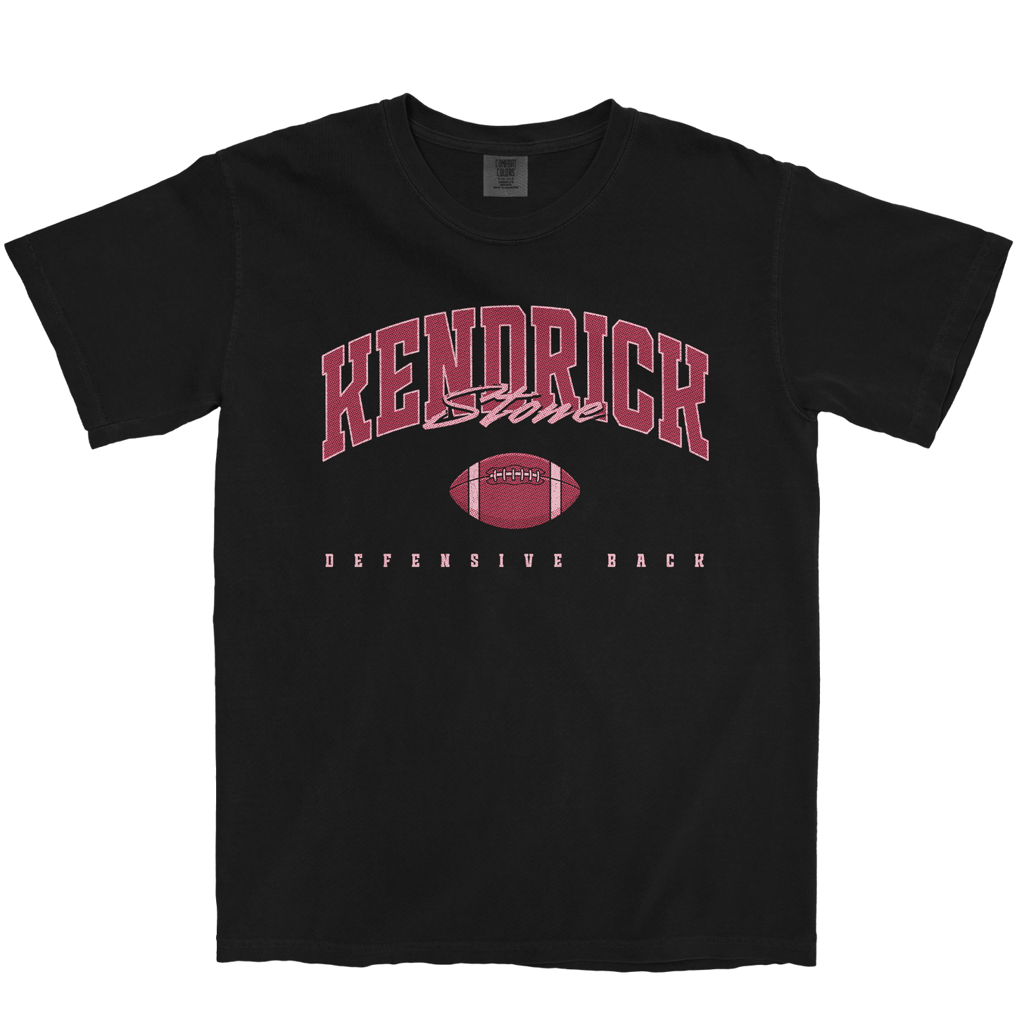 KENDRICK STONE FOOTBALL BLACK TEE