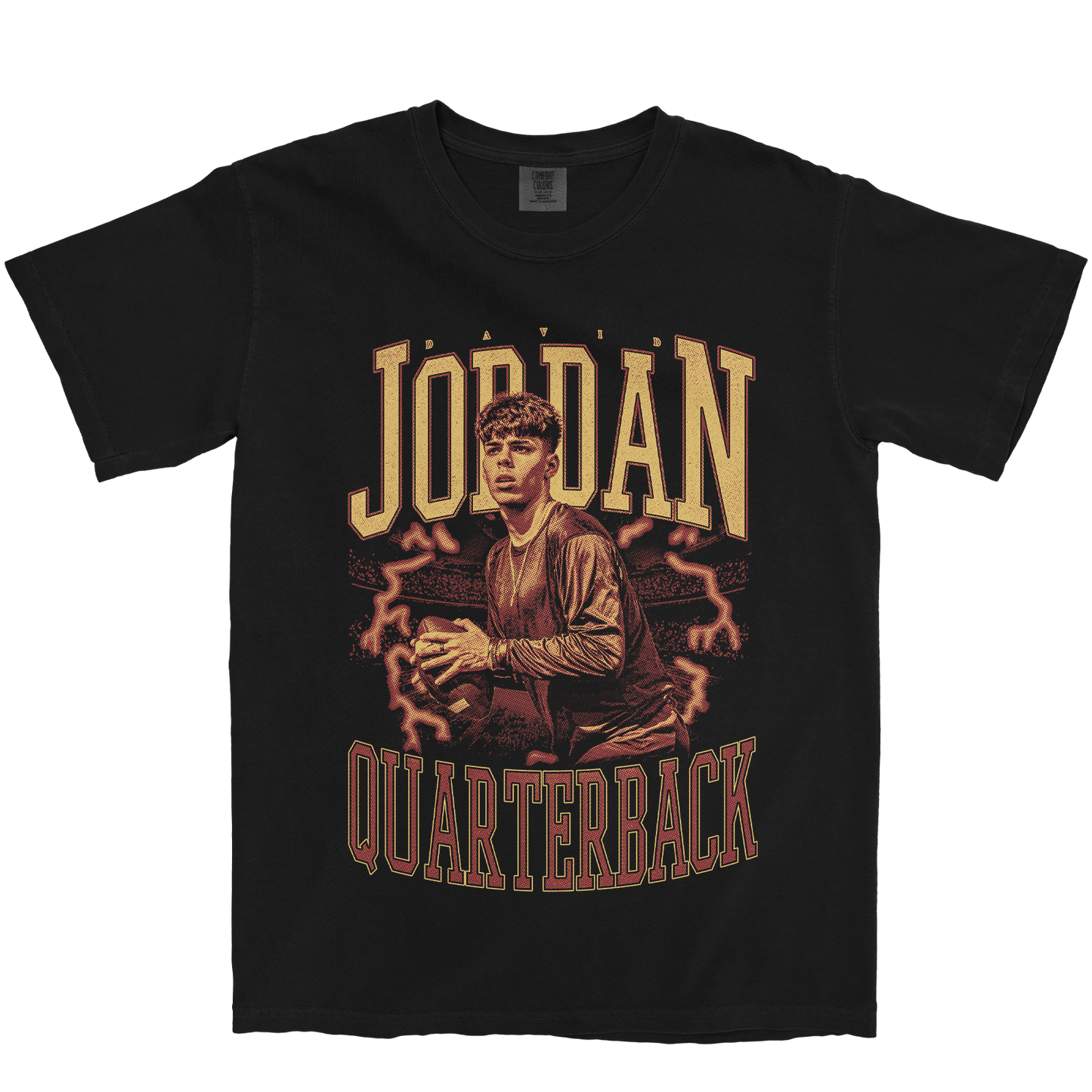 DAVID JORDAN VINTAGE BLACK TEE
