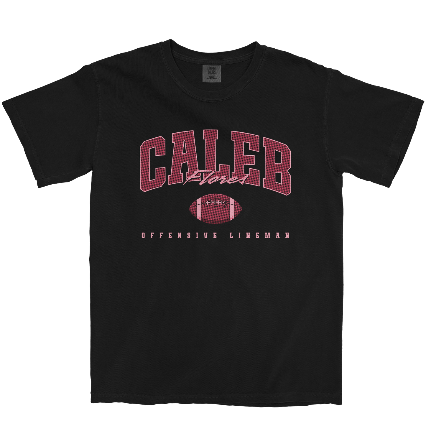 CALEB FLORES FOOTBALL BLACK TEE