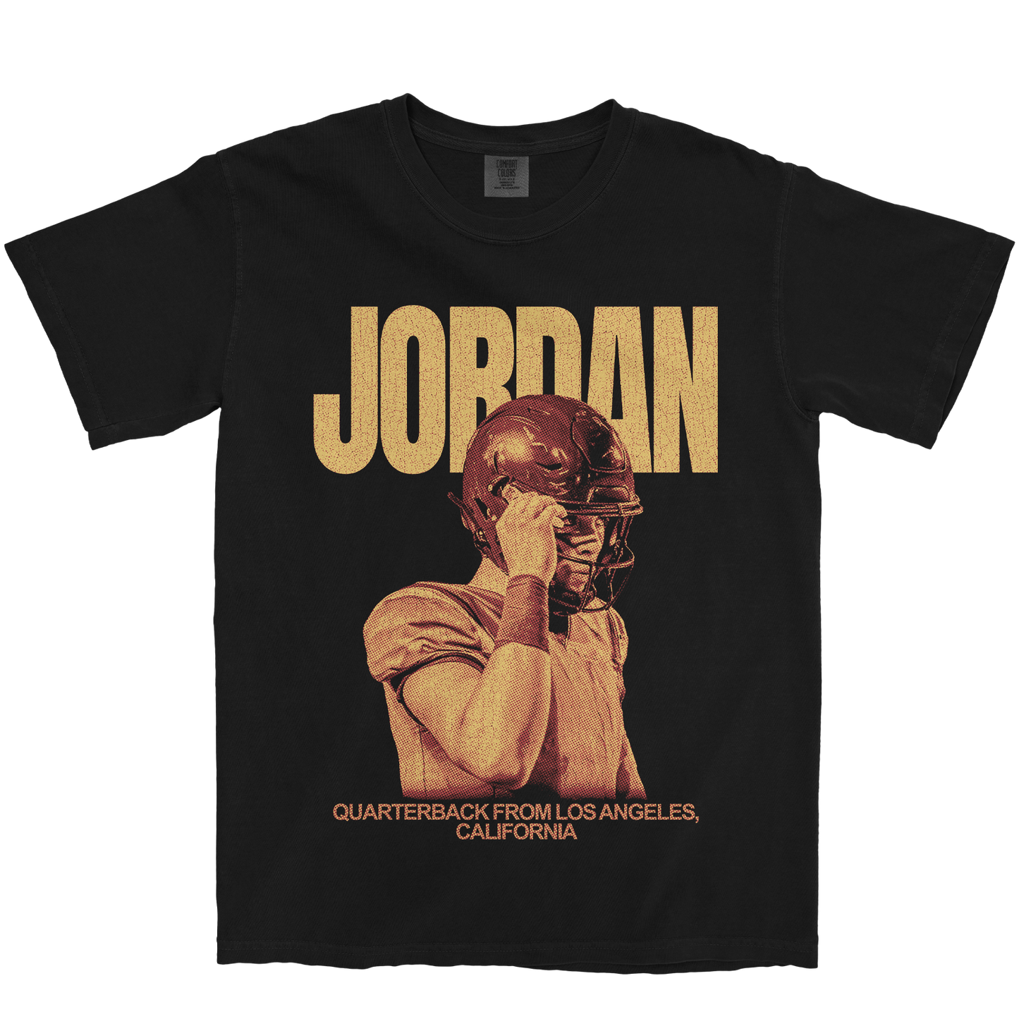DAVID JORDAN QUARTERBACK BLACK TEE