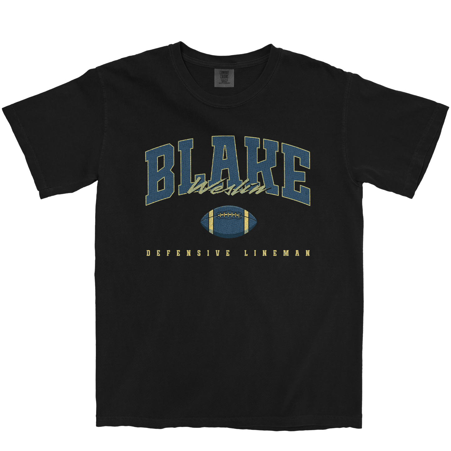 BLAKE WESLIN FOOTBALL BLACK TEE