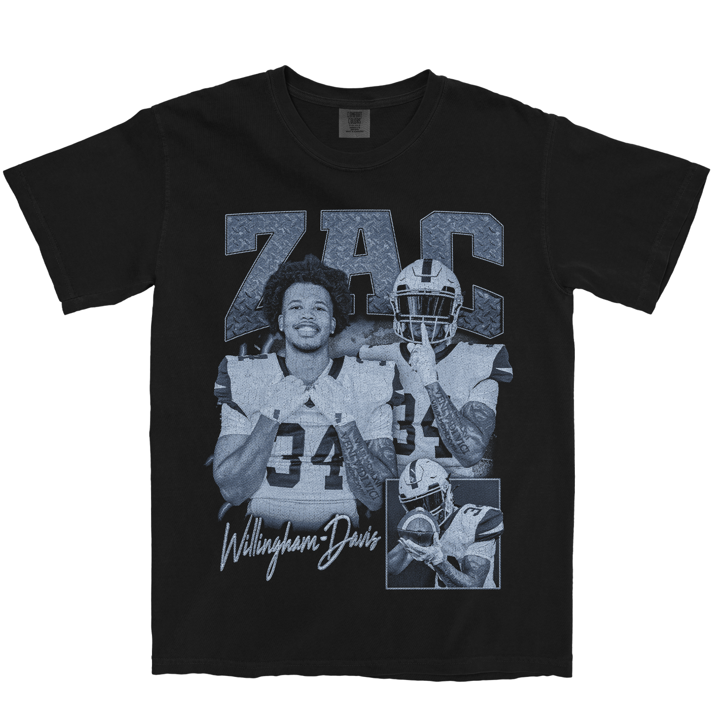 ZAC WILLINGHAM-DAVIS GRAPHIC BLACK TEE