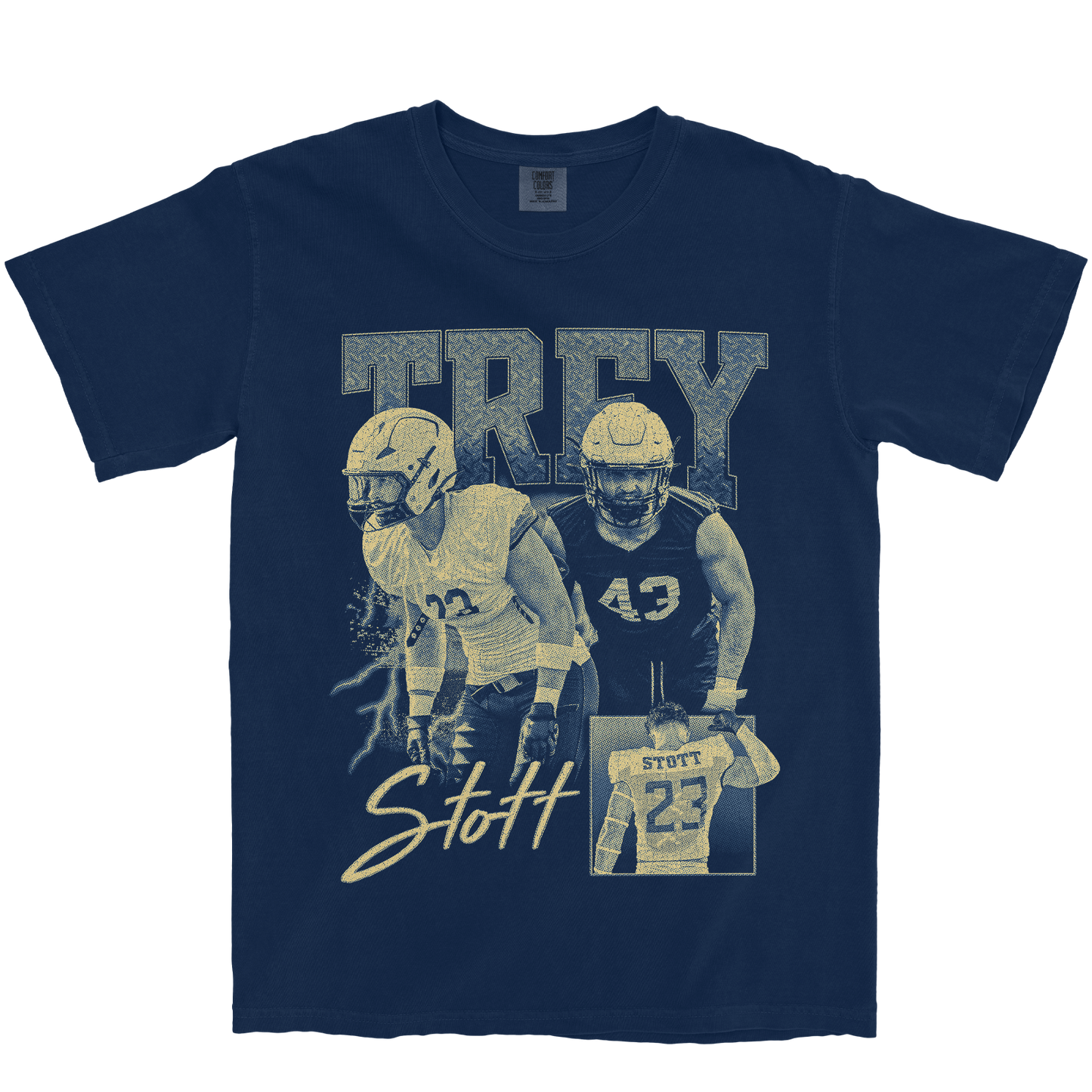 TREY STOTT GRAPHIC NAVY TEE