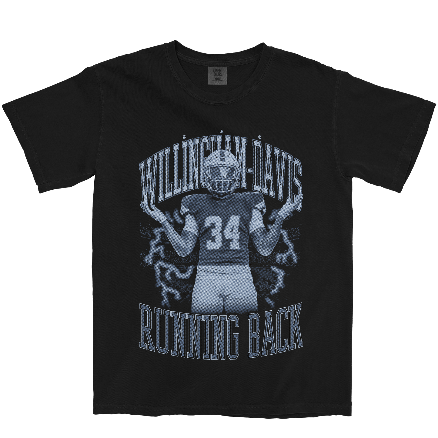 ZAC WILLINGHAM-DAVIS VINTAGE BLACK TEE