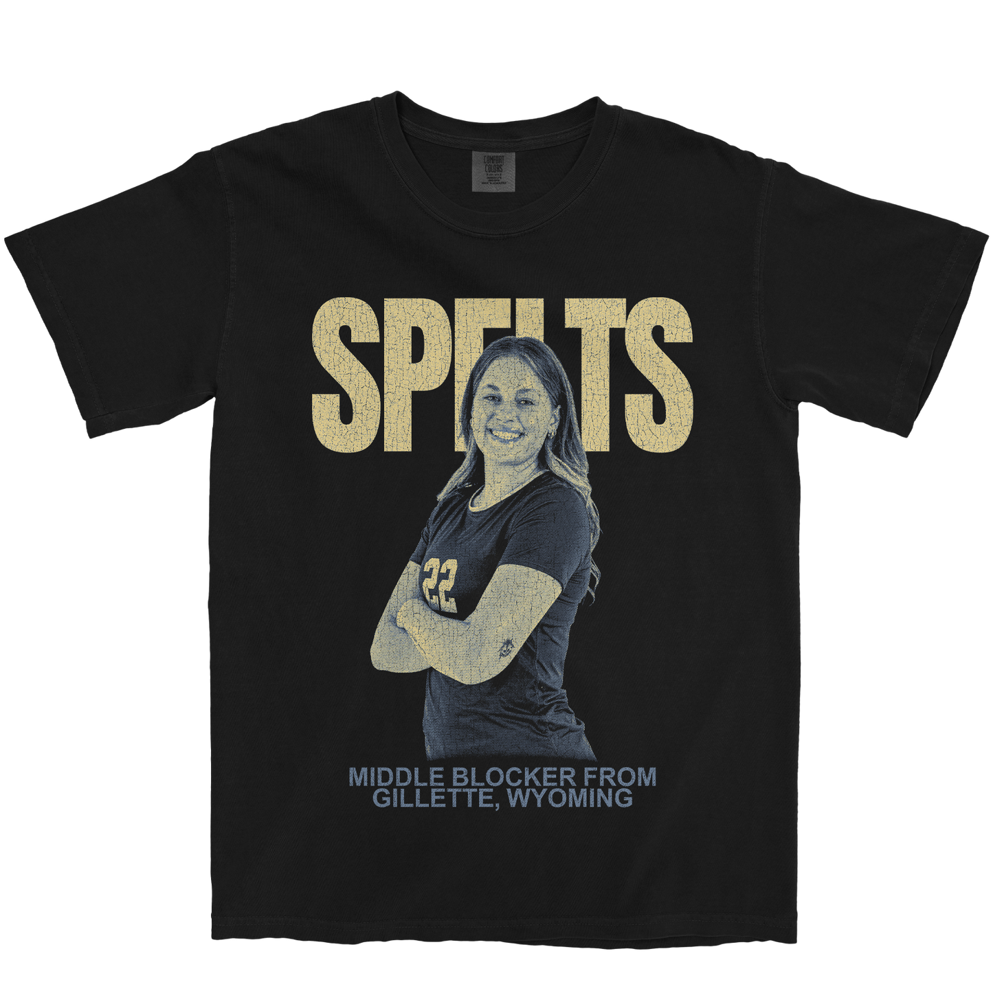 JOELIE SPELTS VINTAGE BLACK TEE