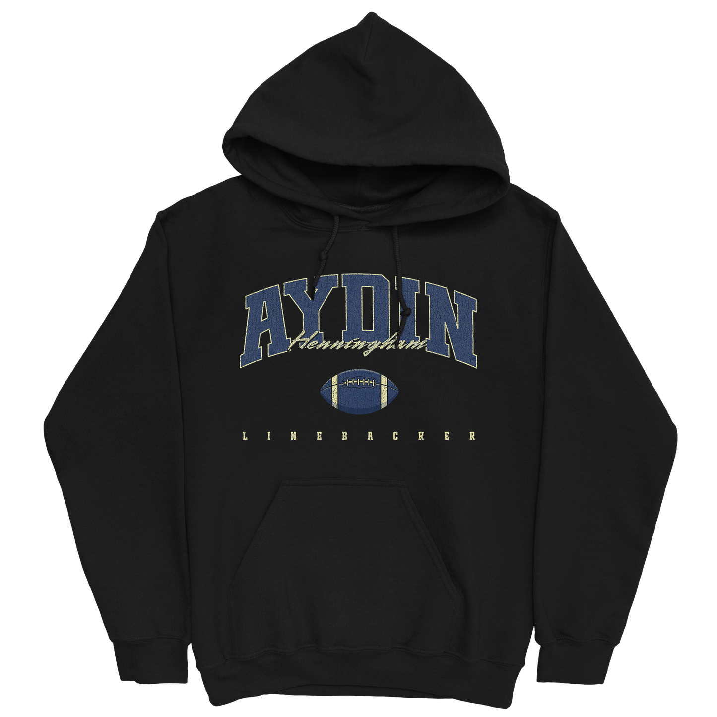 AYDIN HENNINGHAM FOOTBALL BLACK HOODIE