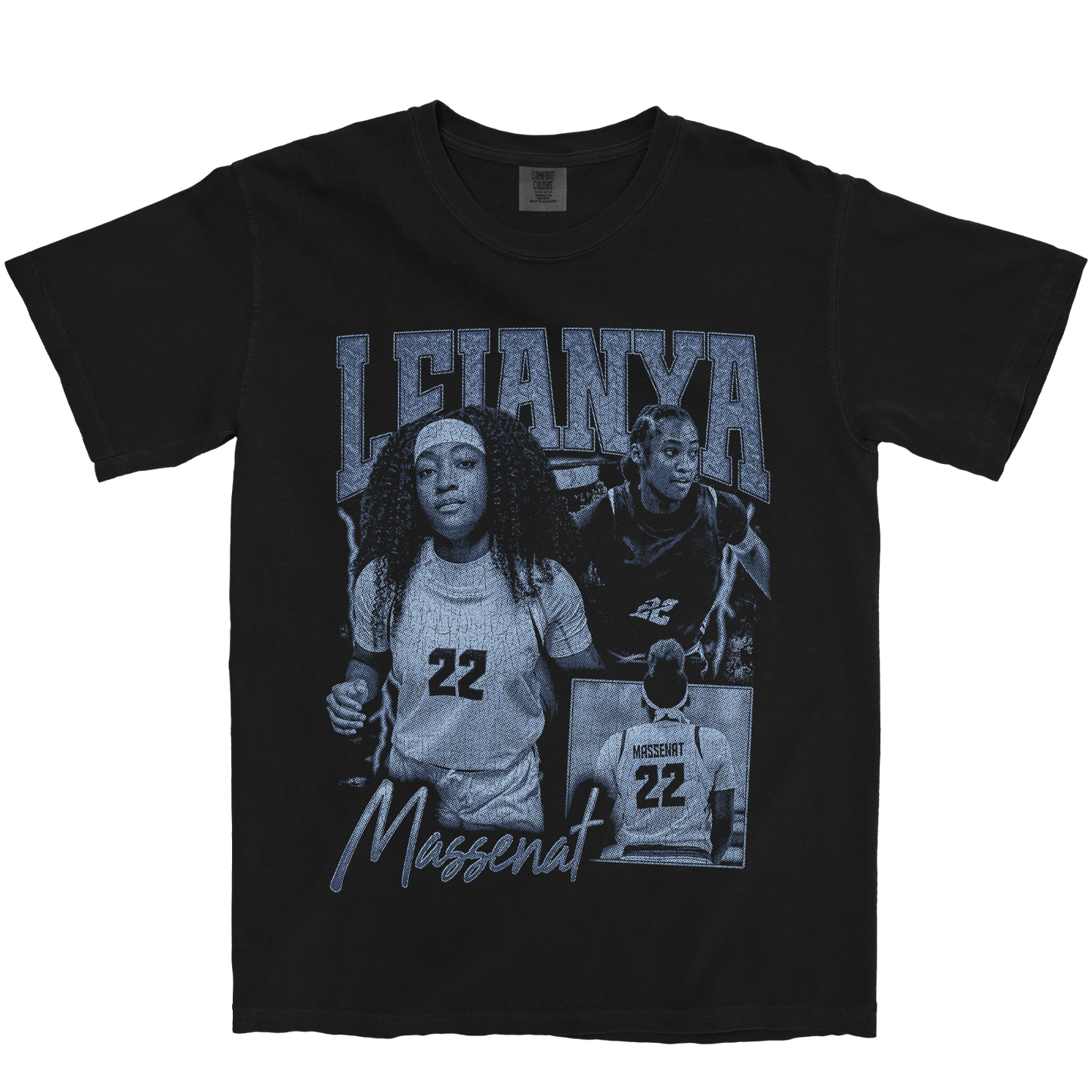 LEIANYA MASSENAT GRAPHIC BLACK TEE