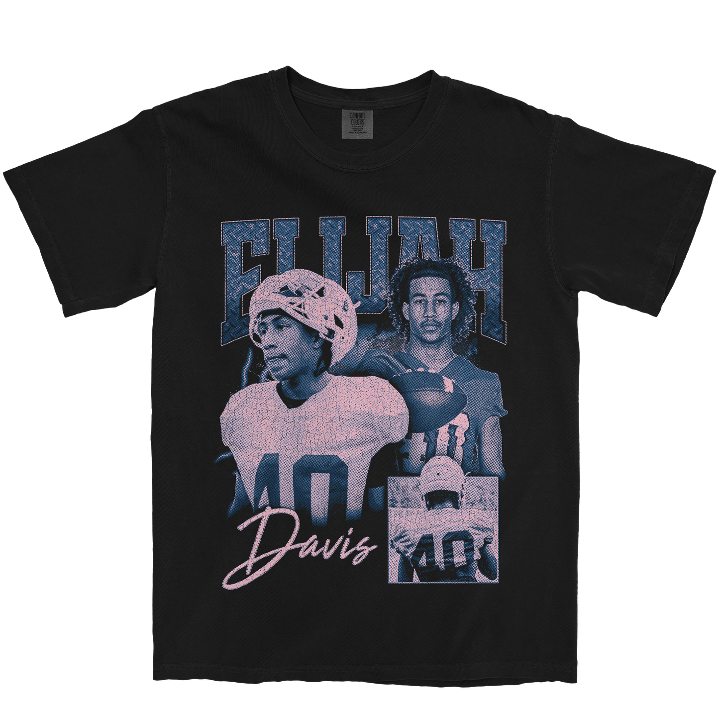 ELIJAH DAVIS GRAPHIC BLACK TEE
