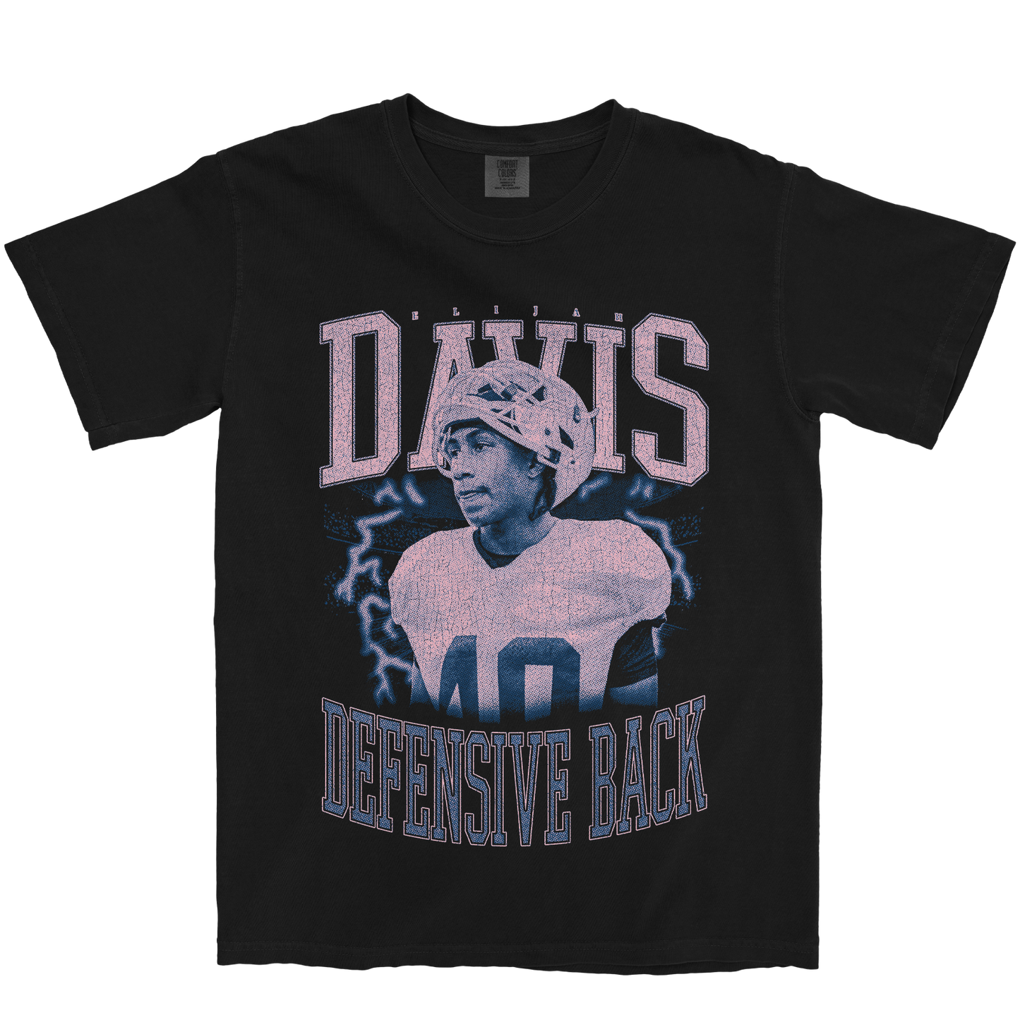 ELIJAH DAVIS VINTAGE BLACK TEE