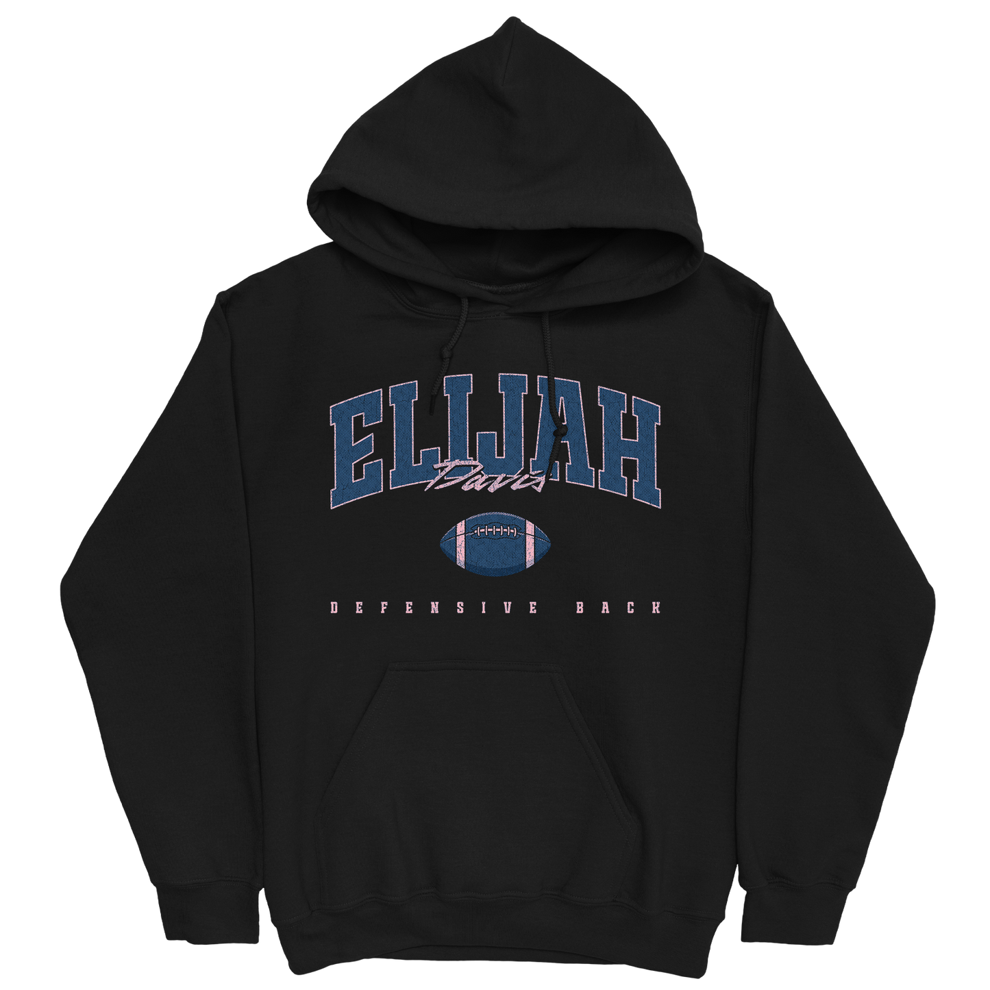 ELIJAH DAVIS FOOTBALL BLACK HOODIE