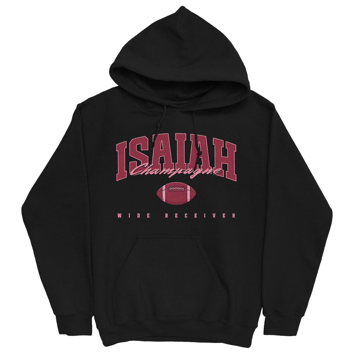 ISAIAH CHAMPAGNE FOOTBALL BLACK HOODIE