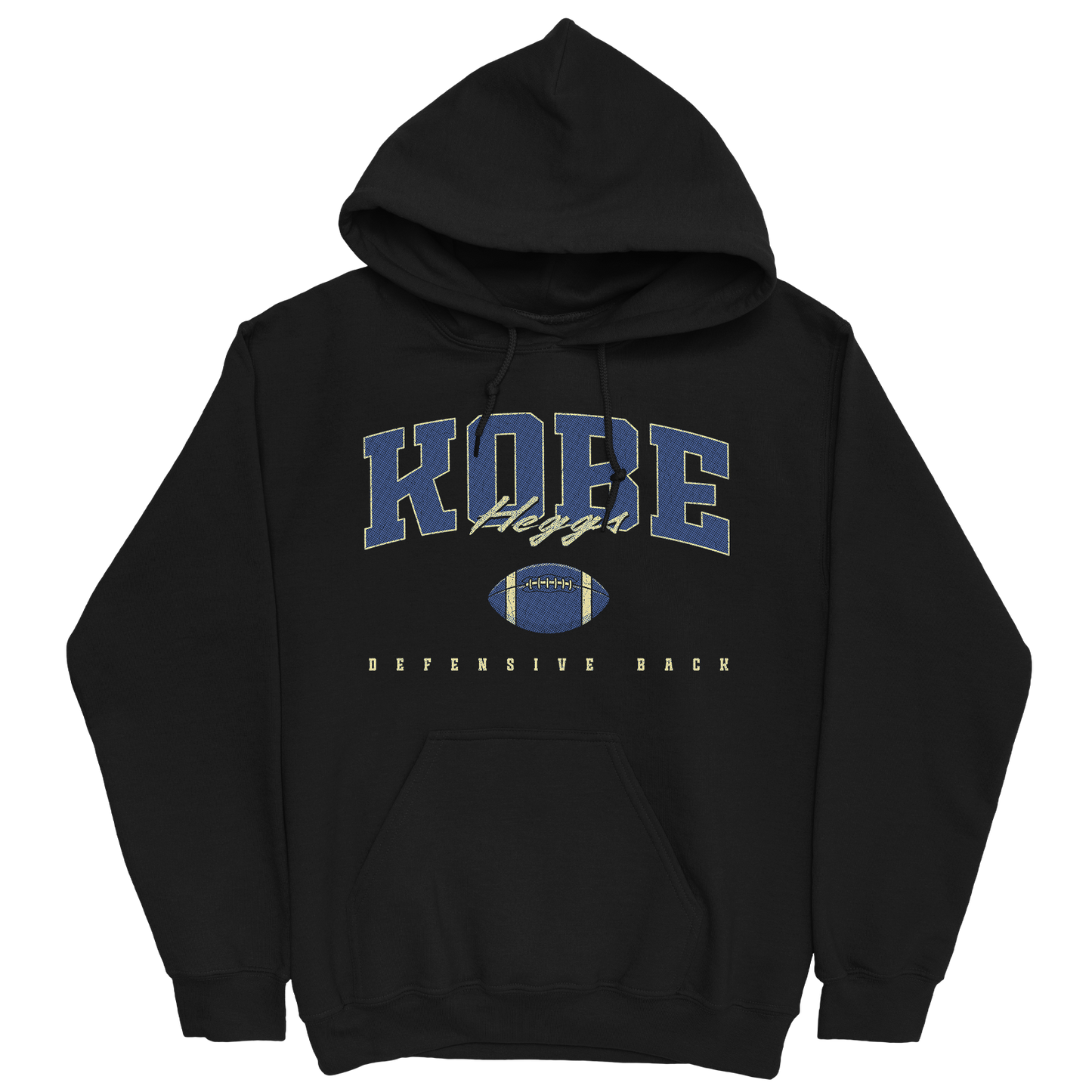 KOBE HEGGS FOOTBALL BLACK HOODIE